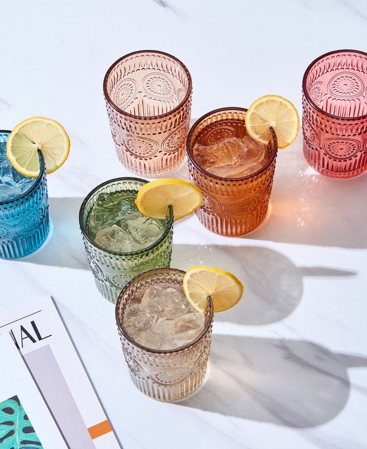 Vintage Carnival Glass Tumblers Set of 6