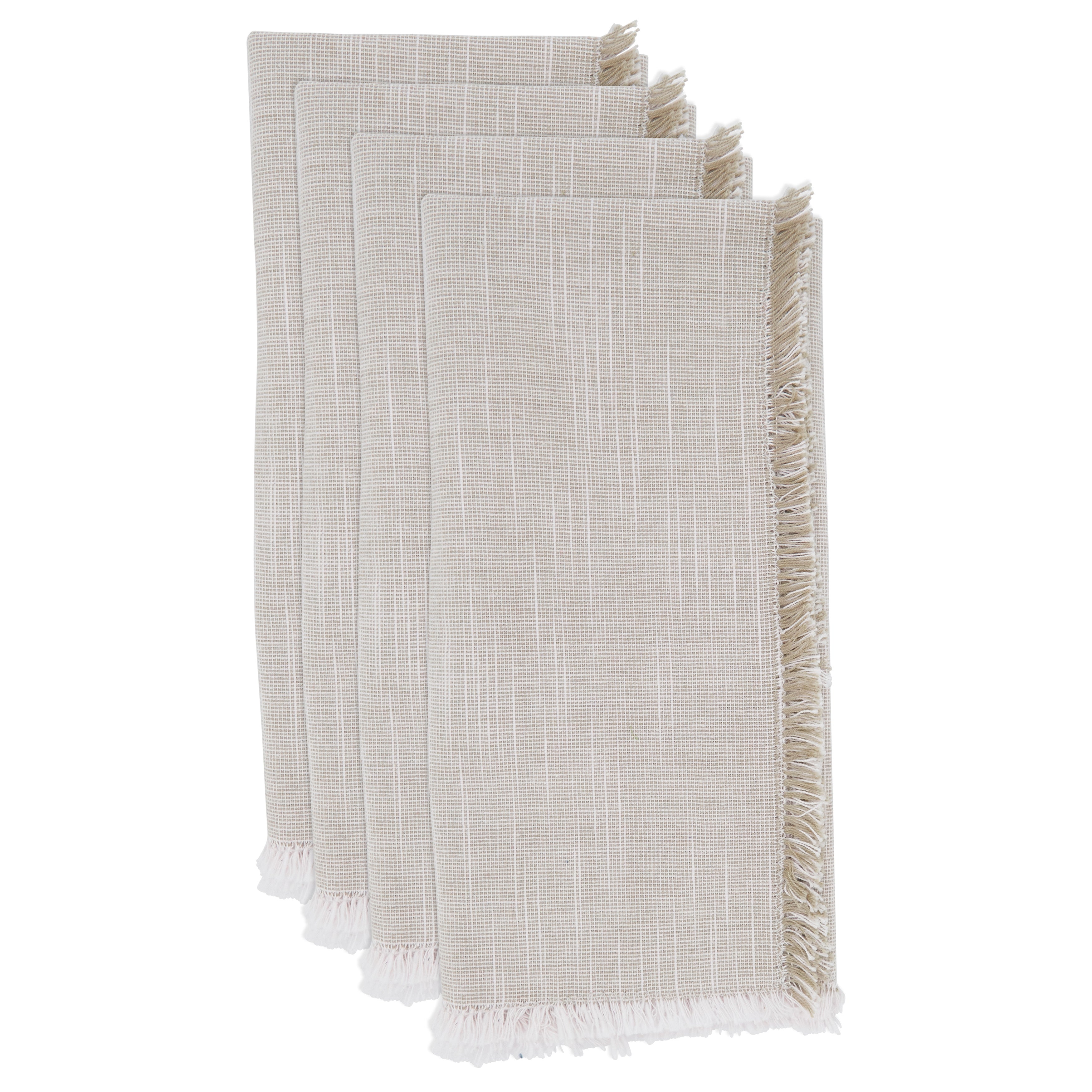 Two-Tone Fringe Napkin, Set of 4