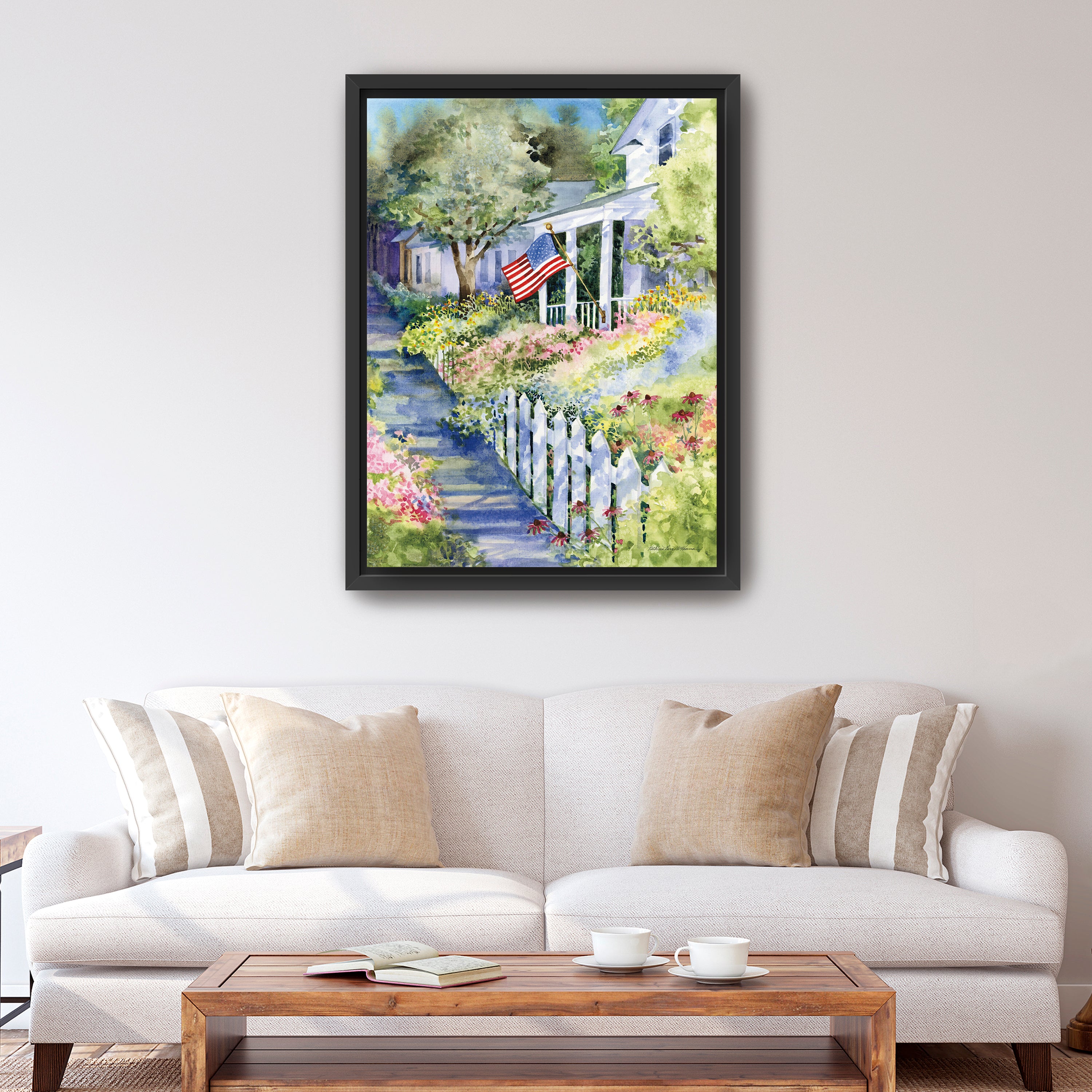 Country Street Canvas Giclee