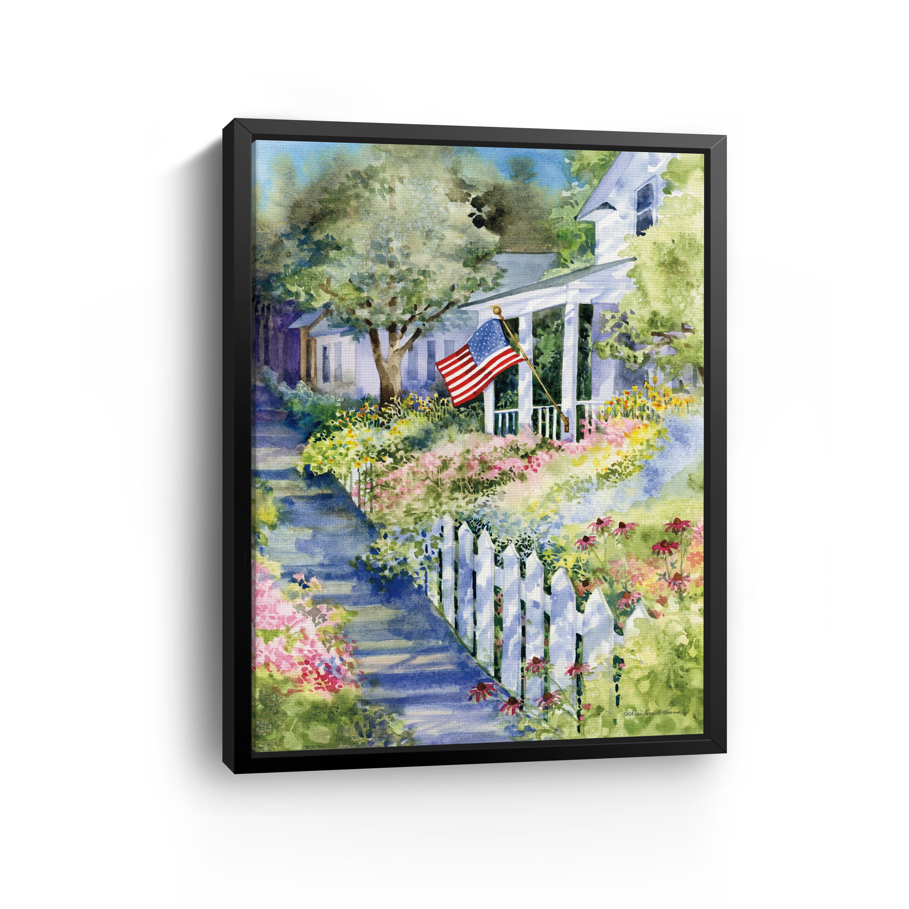 Country Street Canvas Giclee