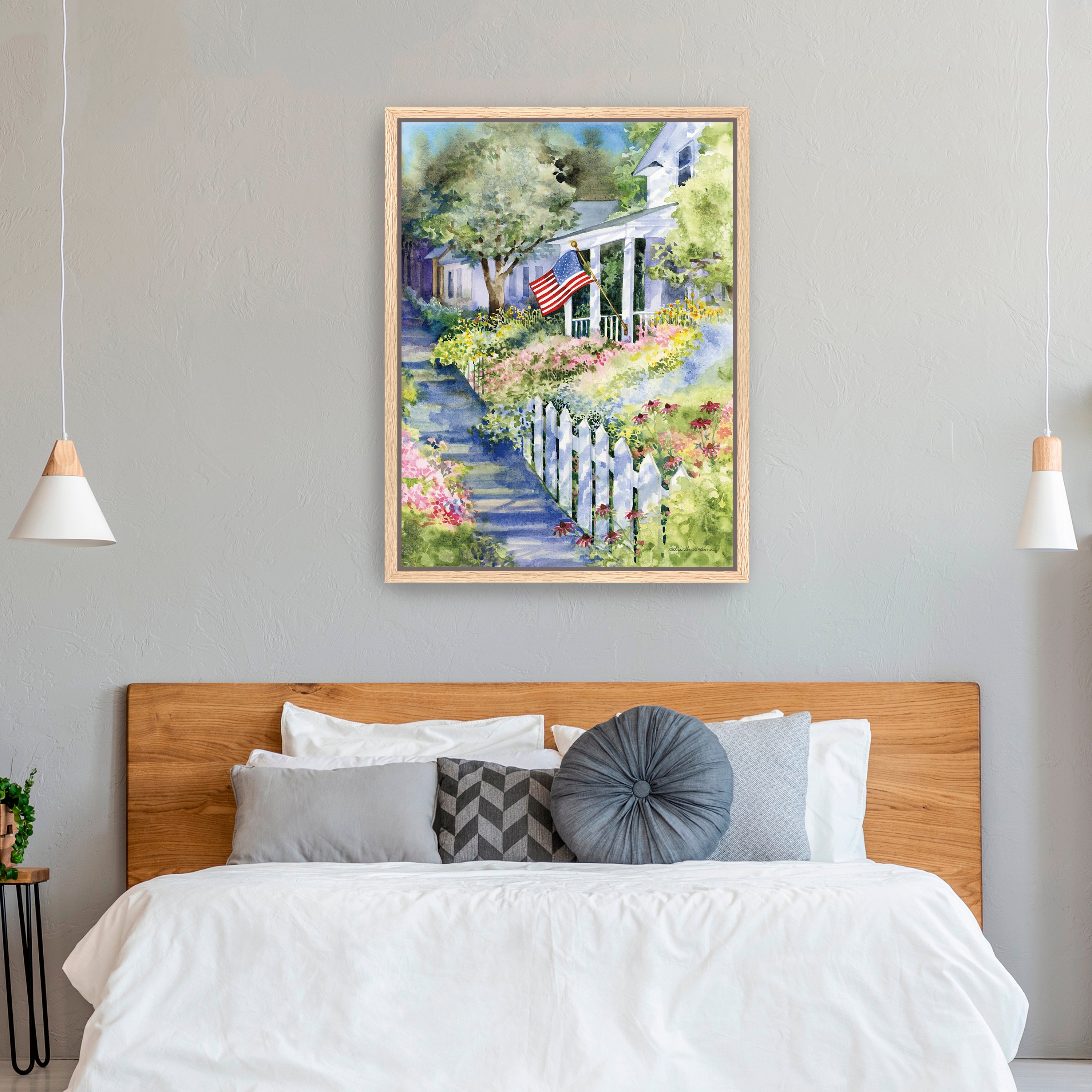 Country Street Canvas Giclee