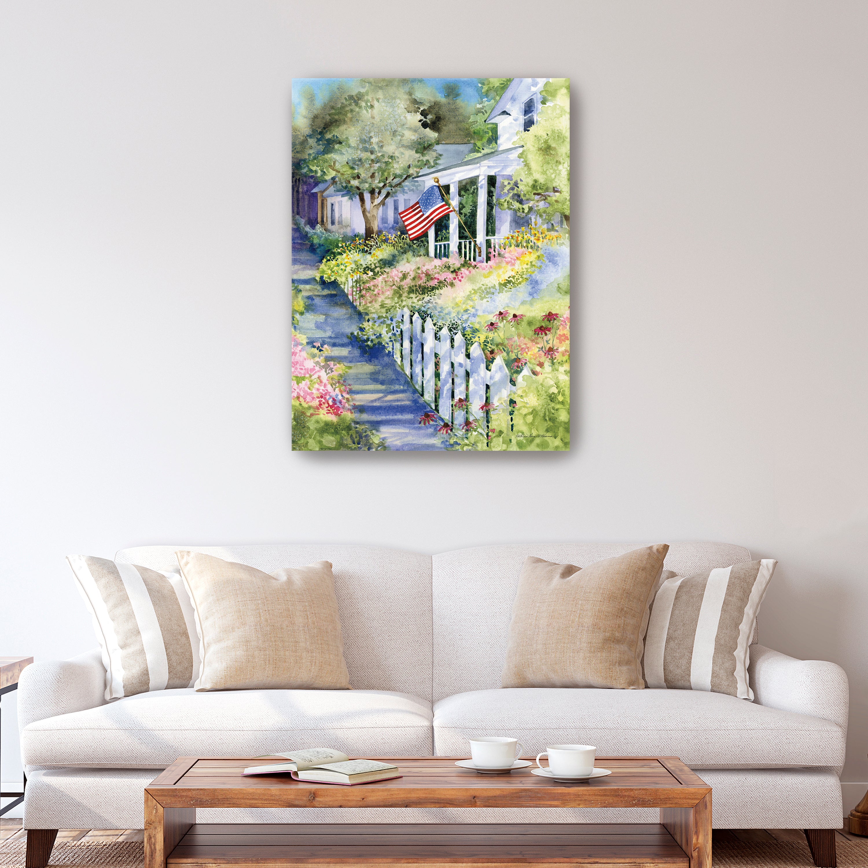 Country Street Canvas Giclee