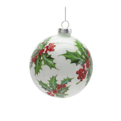 Glass Holly Berry Ornament (Set of 6)