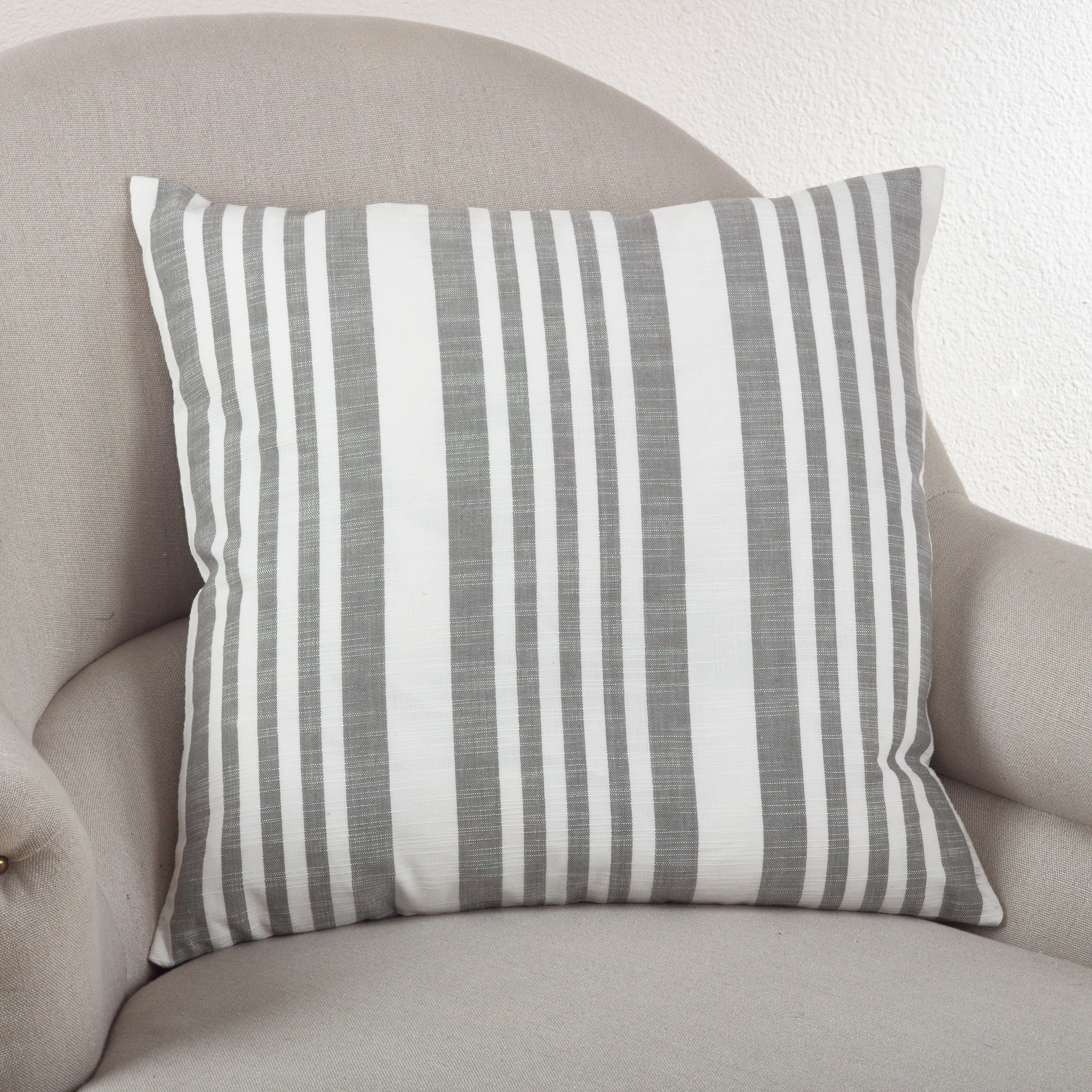 Nautical Striped Down Filled Throw Pillow