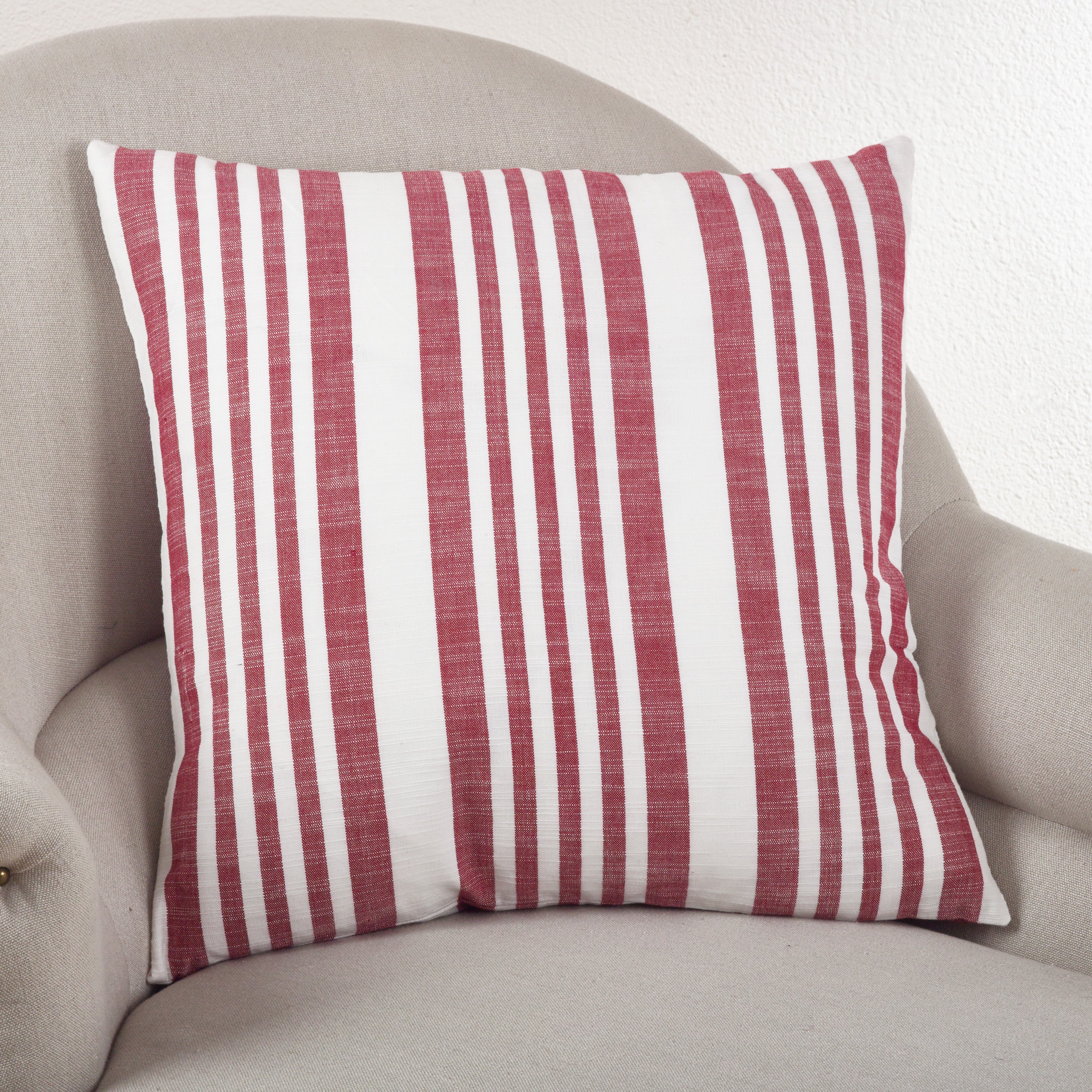 Nautical Striped Down Filled Throw Pillow