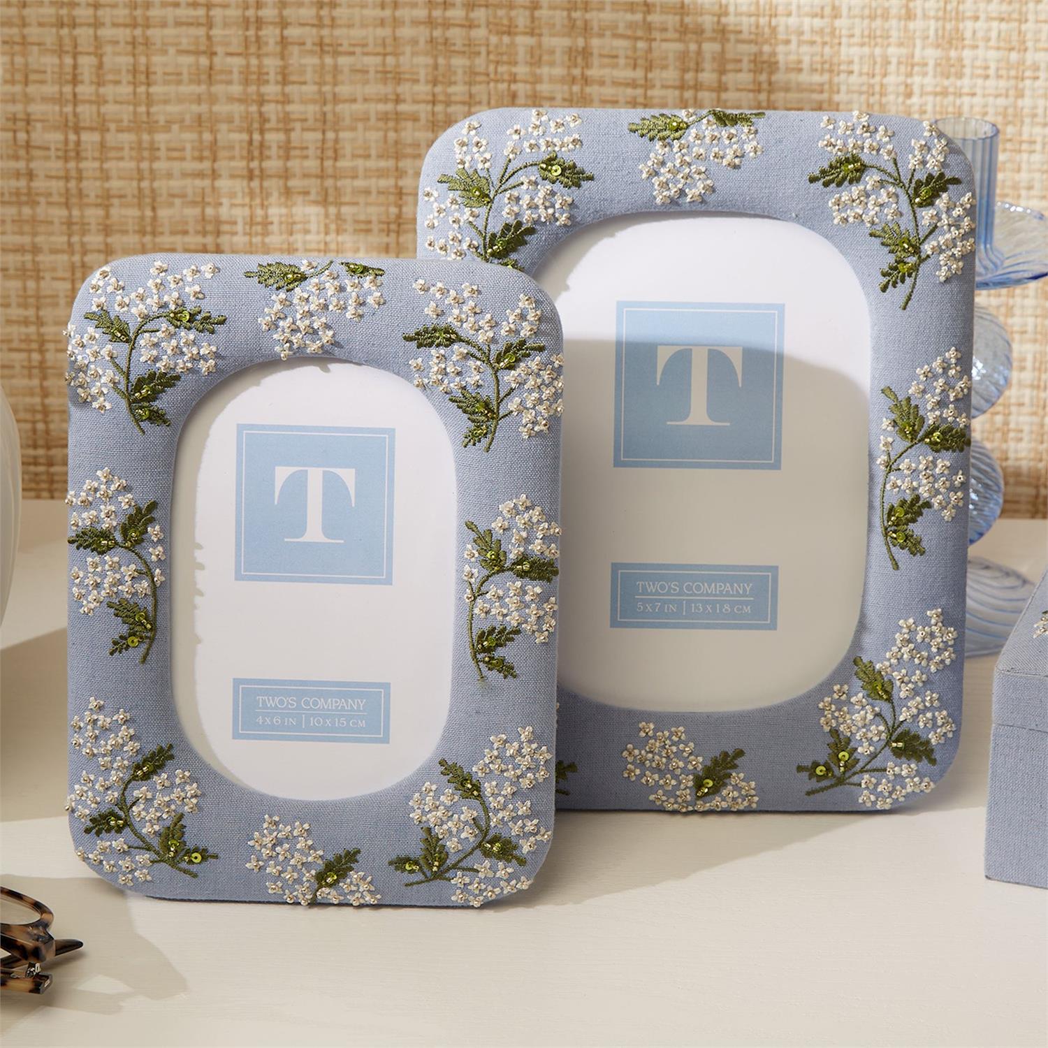 Hydrangea Photo Frames, Set of 2