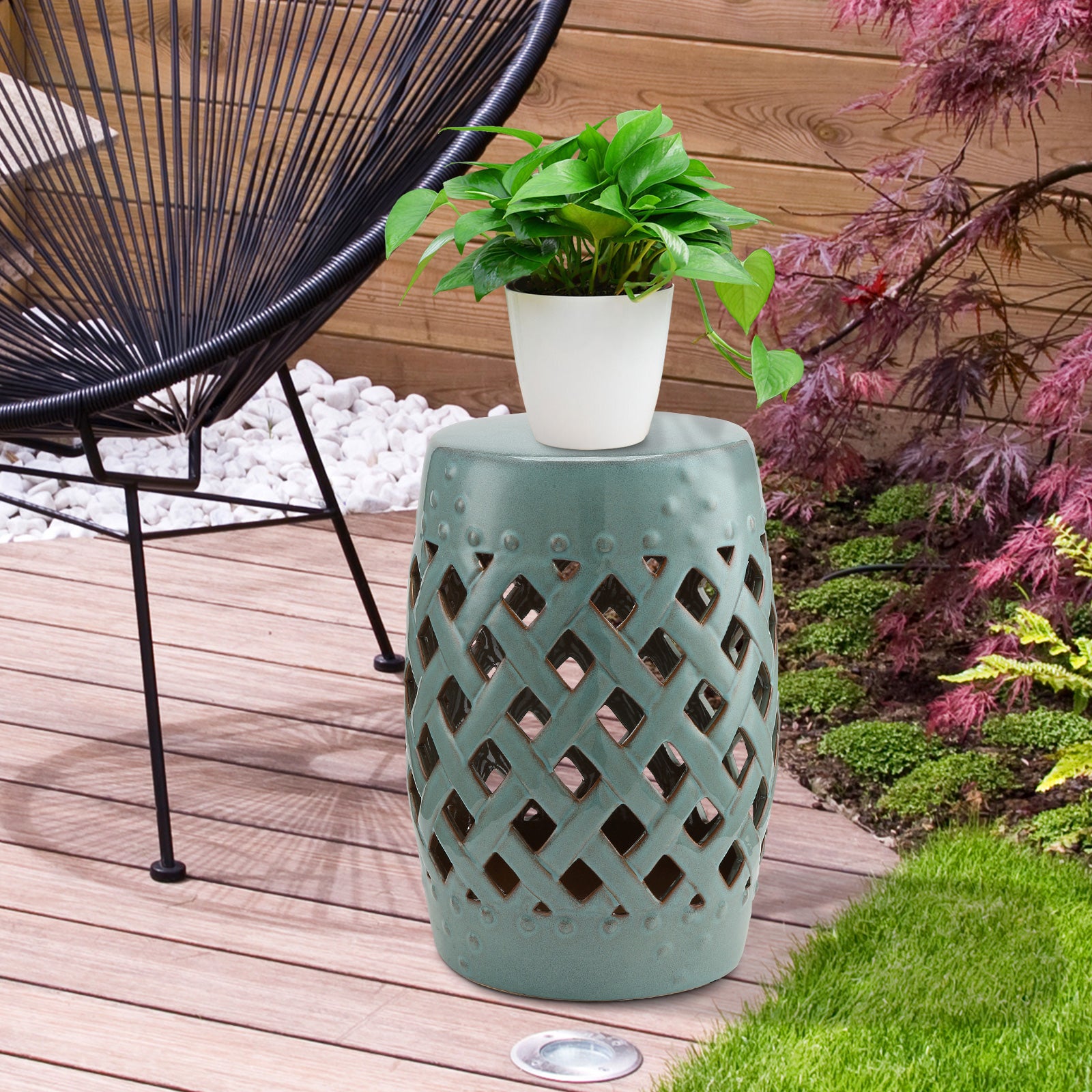 Outsunny Ceramic Garden Stool