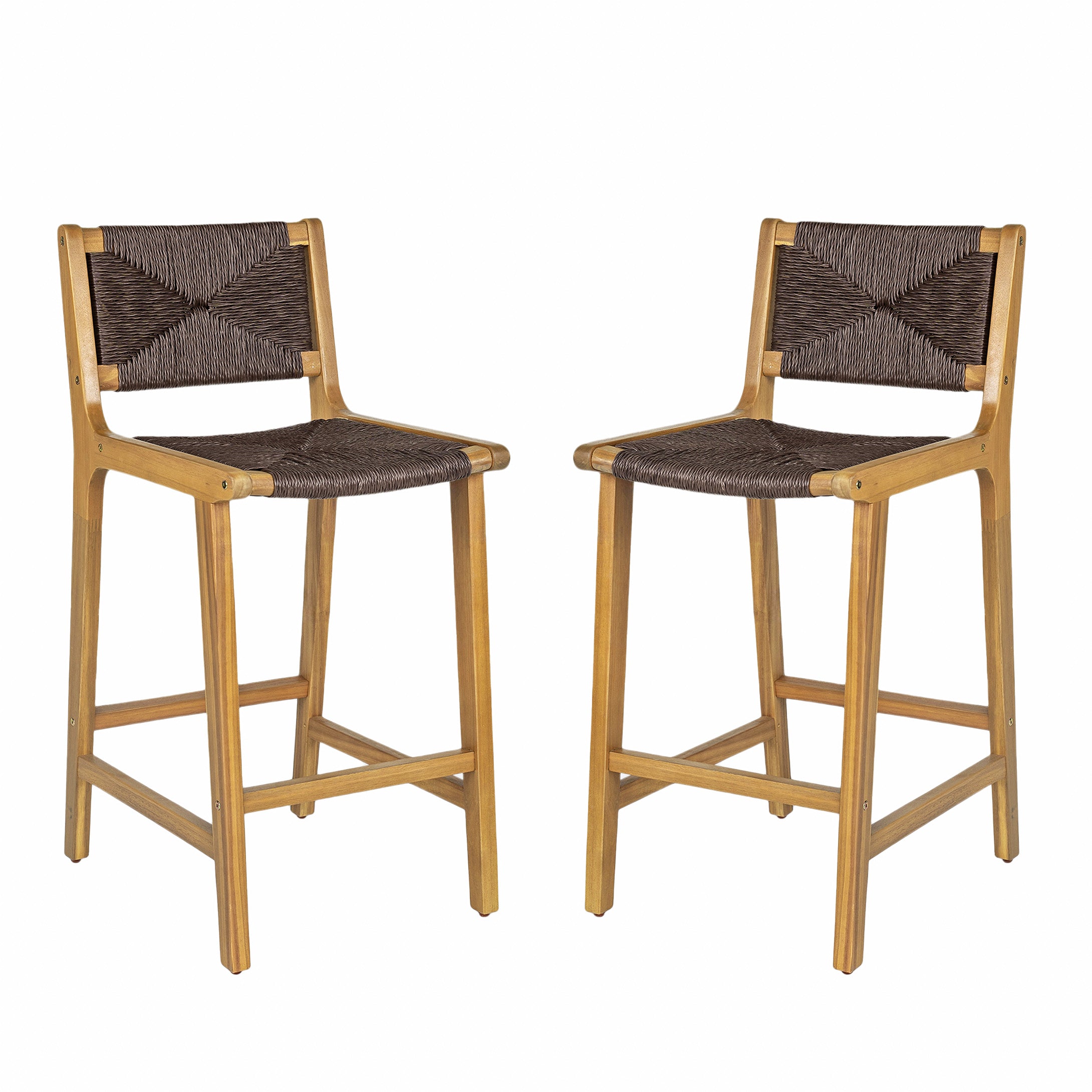 Catalina Acacia Wood Outdoor Armless Barstool