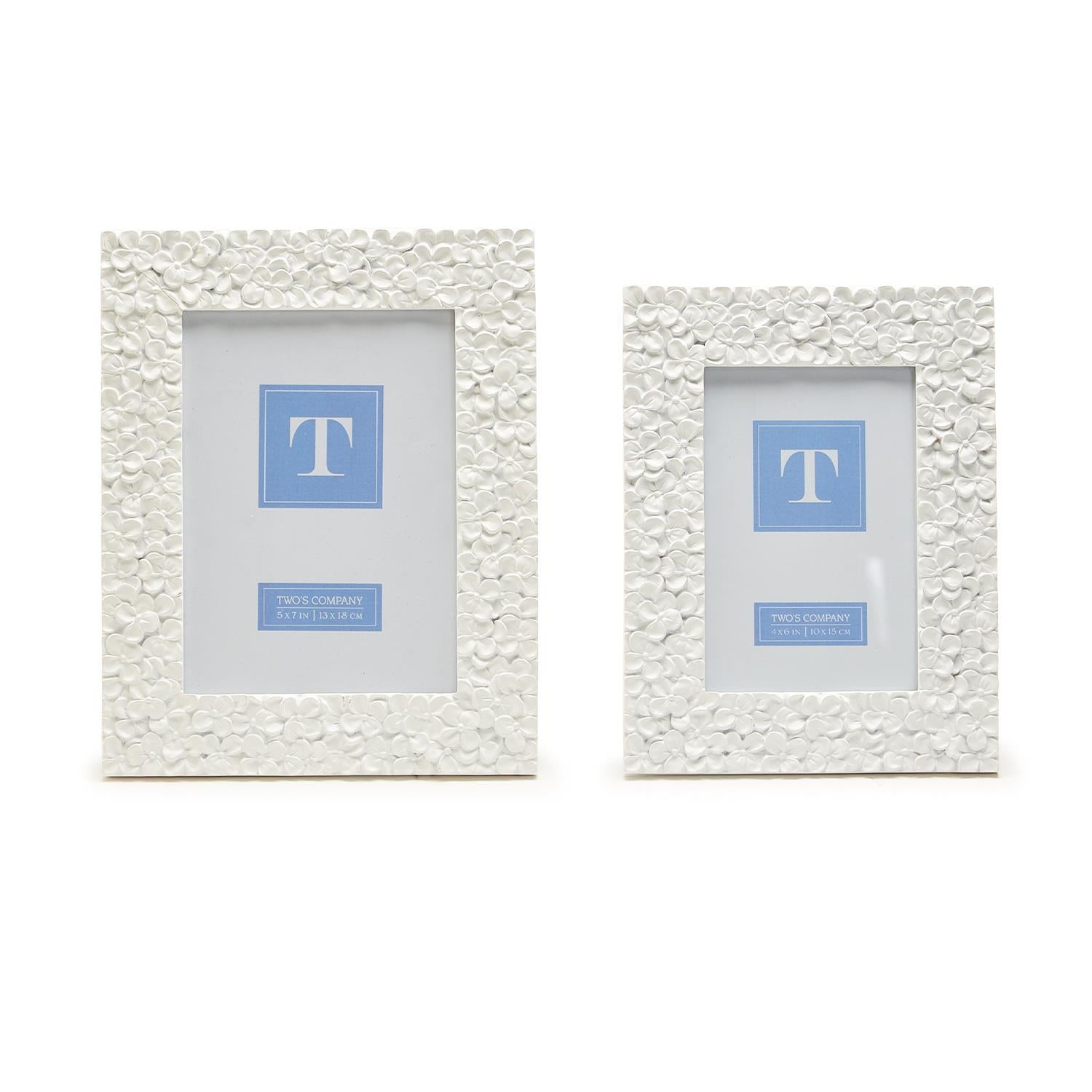 Hydrangea Flower Photo Frame, Set of 2