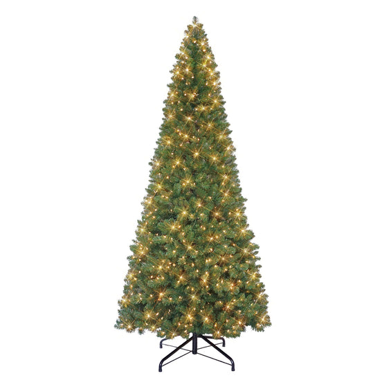 9 ft Pre-lit Virginia Pine Tree 1588 Tips 700 Ul Clear Lights & Metal Stand