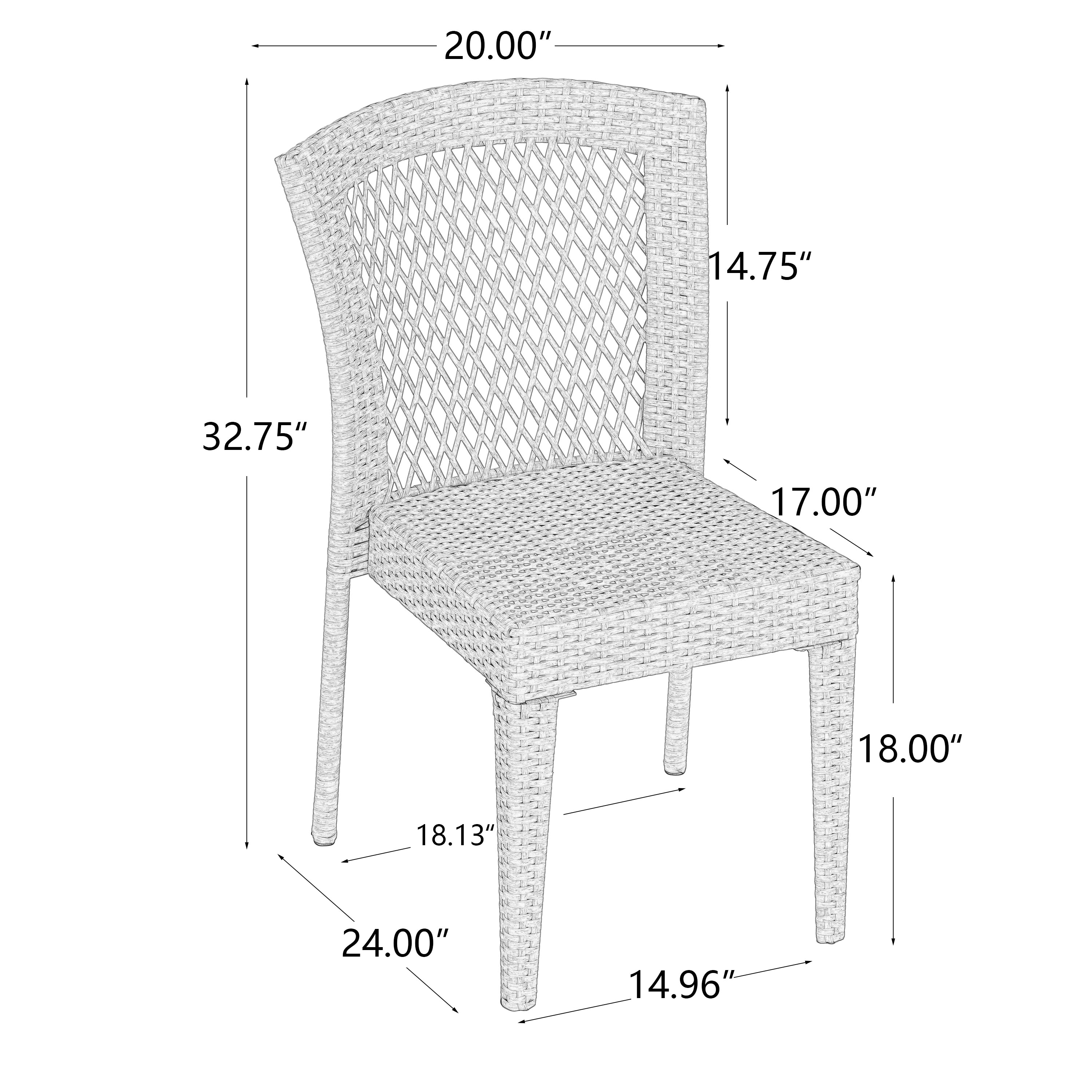 Farley Stacking Outdoor Dining Chairs, Set of 2