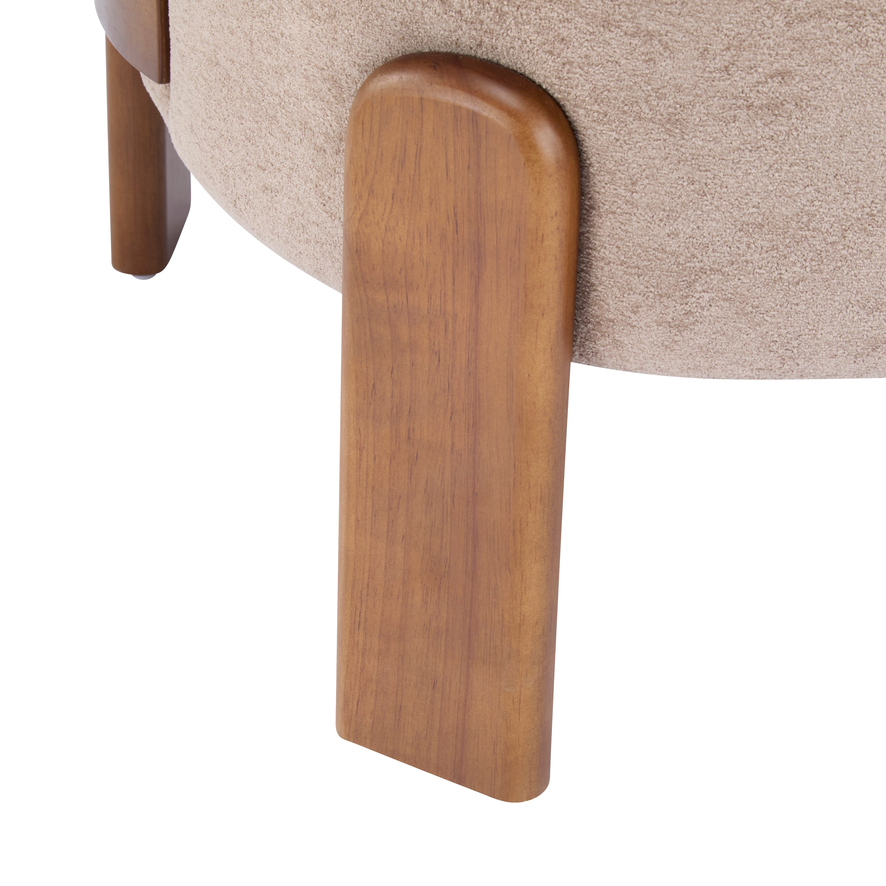 Modern Cozy Wingback Accent Arm Chair with Wooden Feet