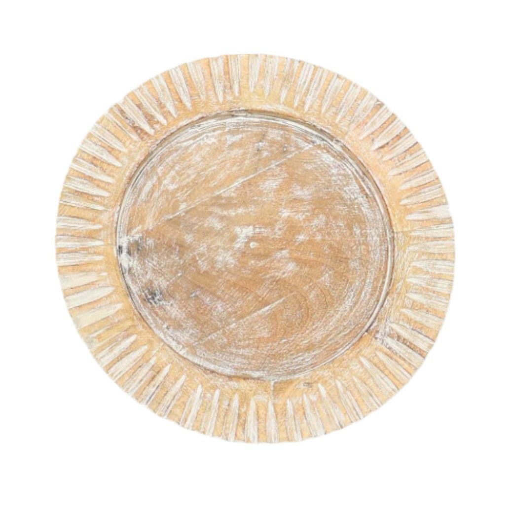 Pier 1 Sunray Wood Charger Plate - Thumbnail 4
