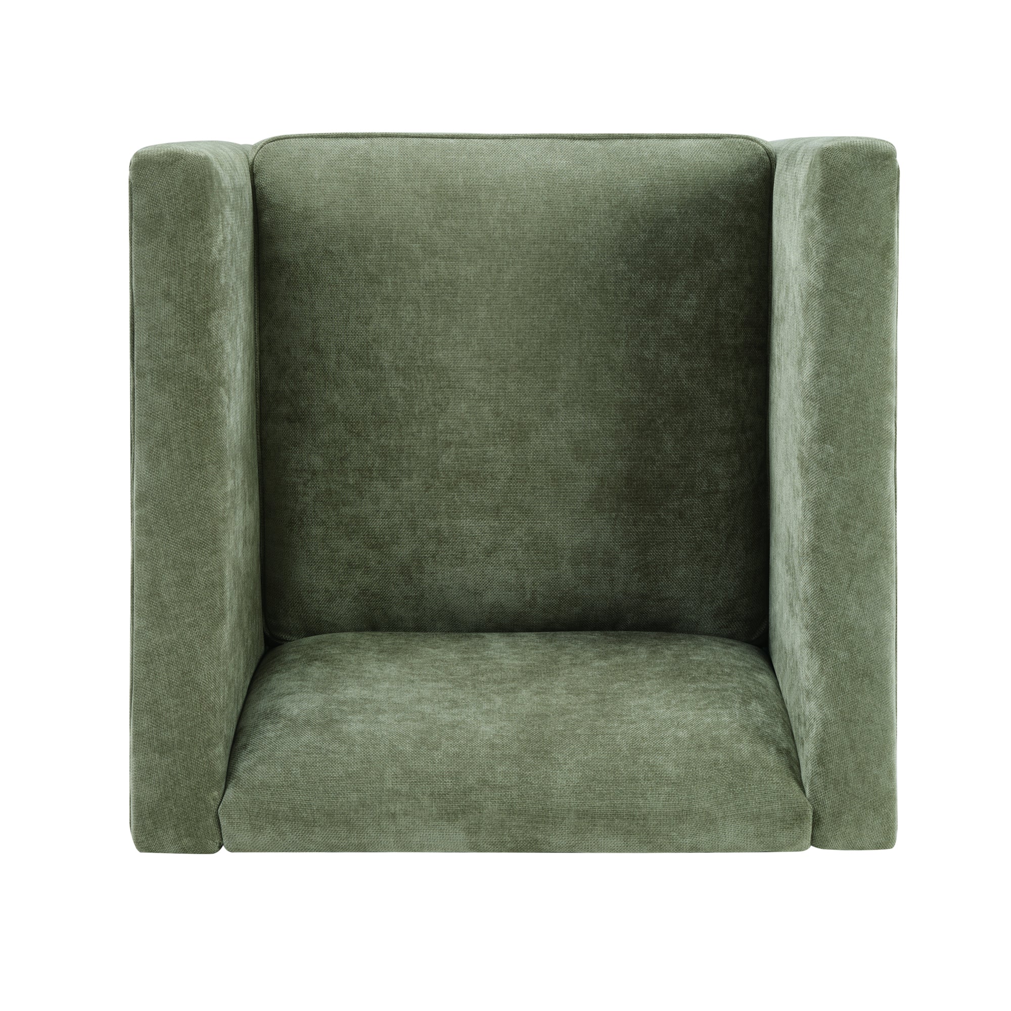 Modern Chenille Barrel Accent Chair with Enclosed Arms
