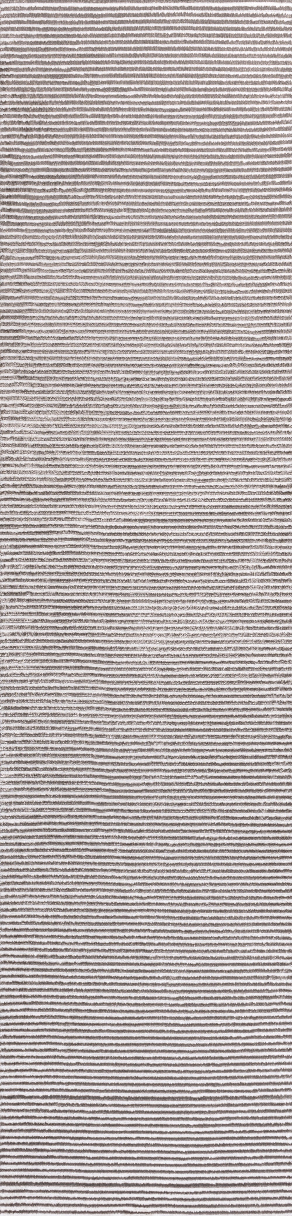 Cole Modern Minimalist Pinstripe High-Low Area Rug