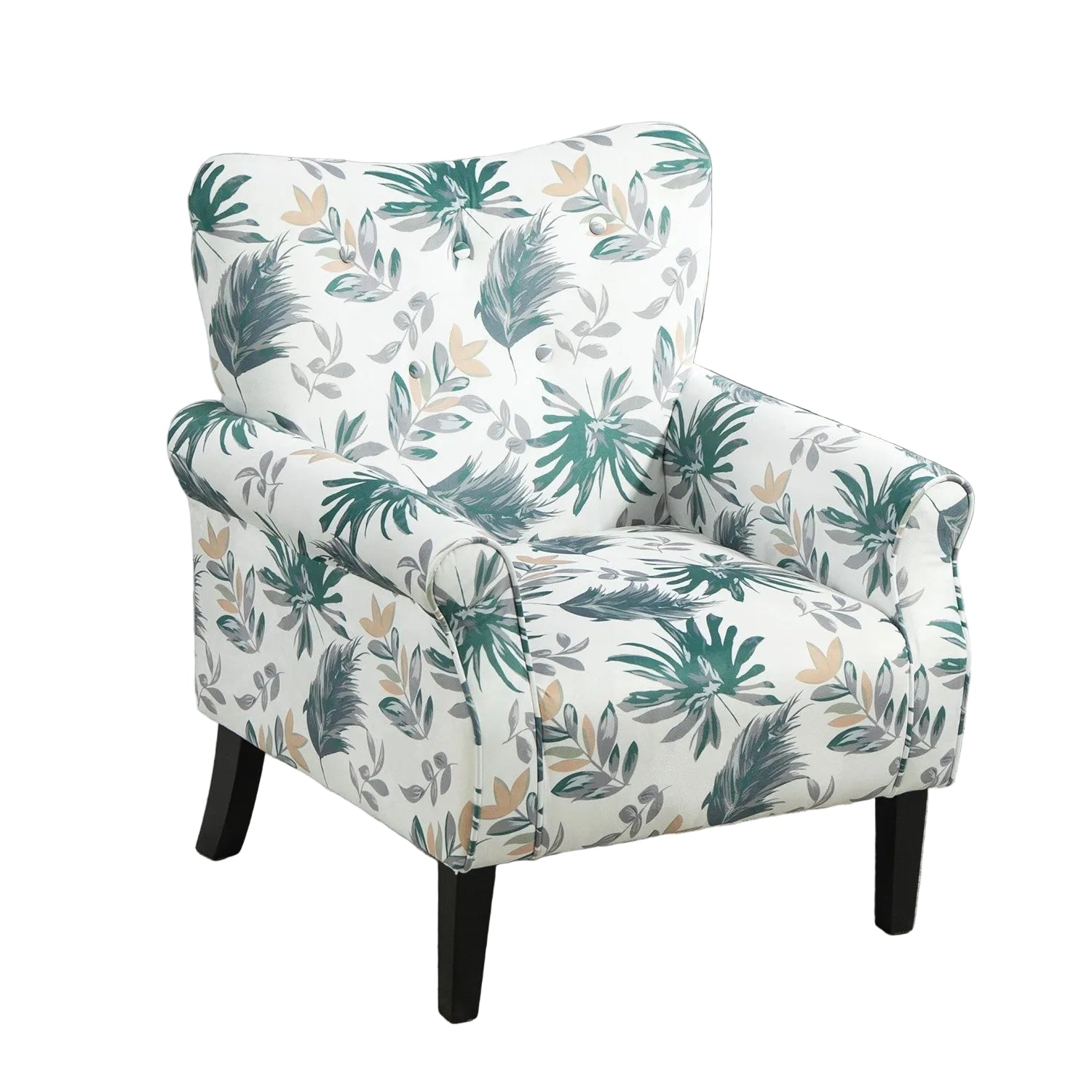 Mid-Century Modern Wingback Accent Chair
