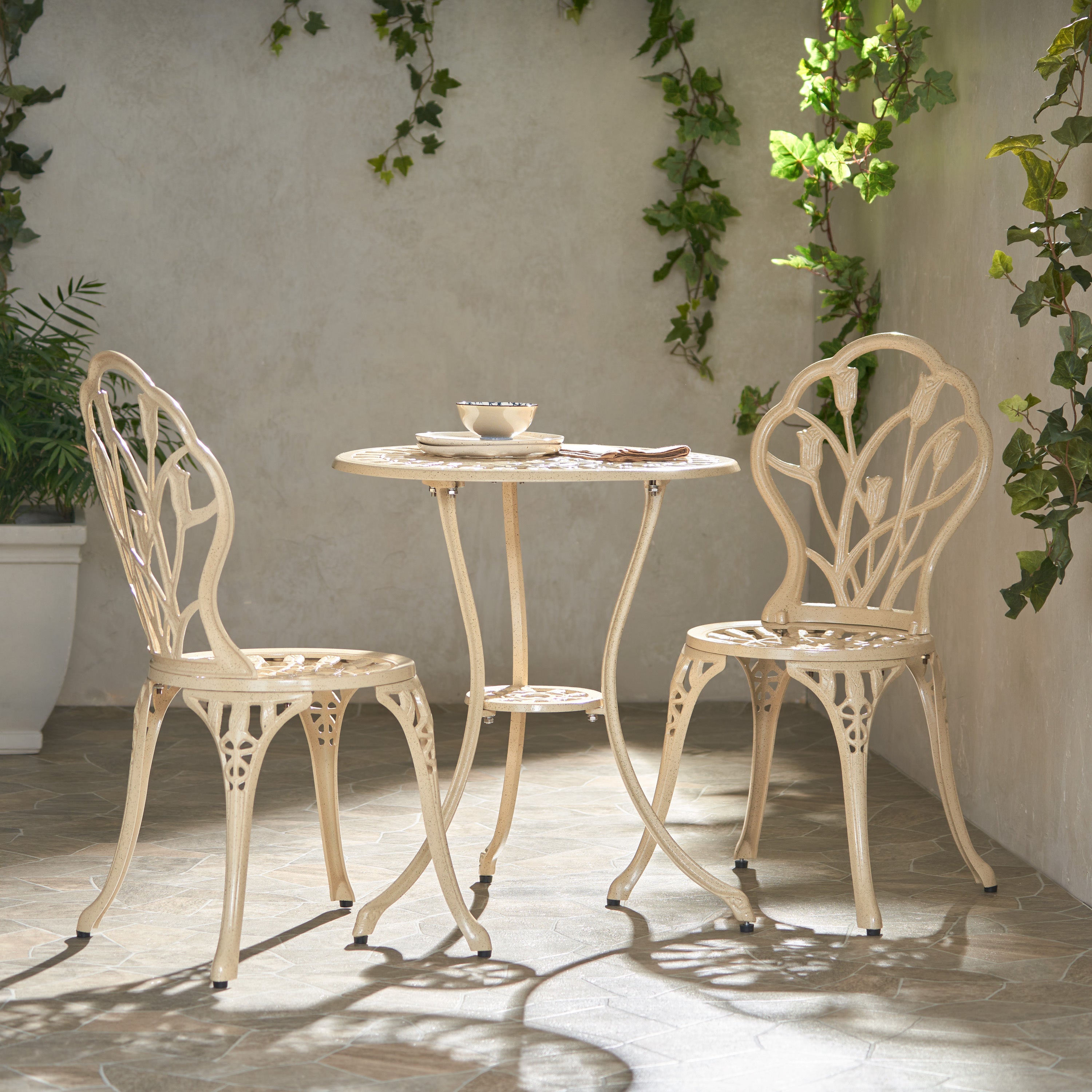 Nassau Outdoor Cast 3-Piece Bistro Set