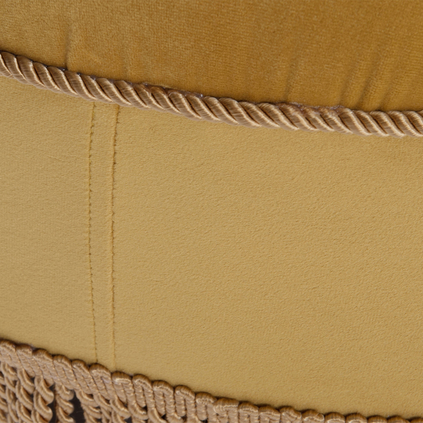 Yolanda 24" Round Upholstered Accent Ottoman, Olive Green Performance Velvet