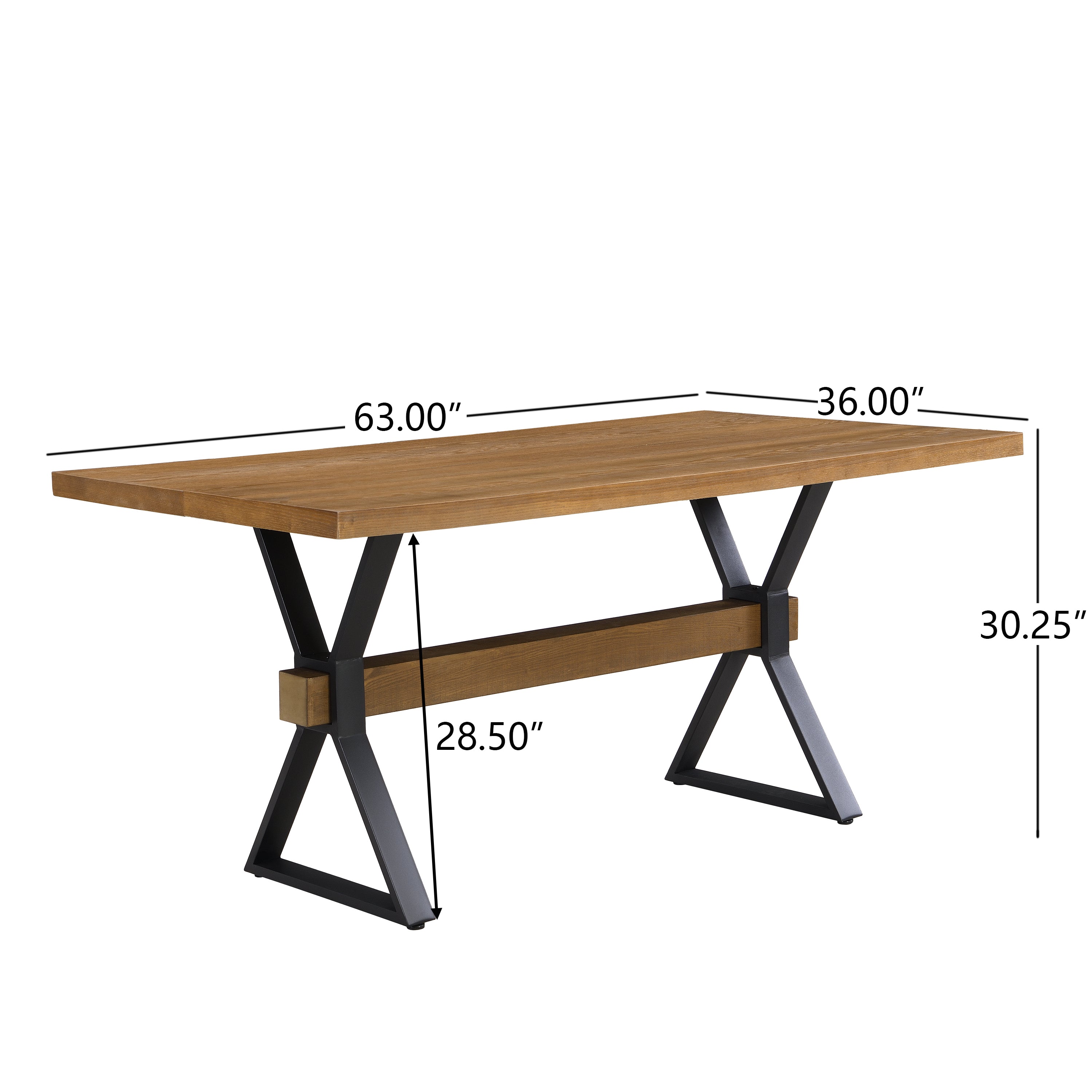 Hartsdale Rectangular Dining Table with X-Shaped Base