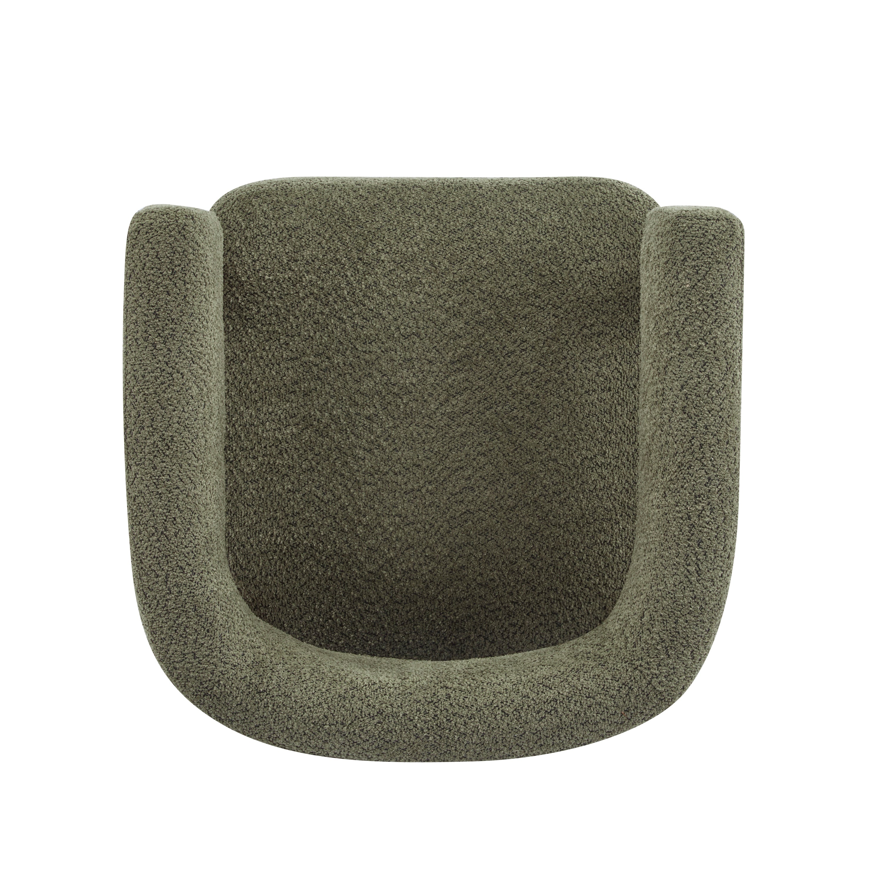 Boucle Upholstered Accent Arm Chair with Modern Wooden Frame