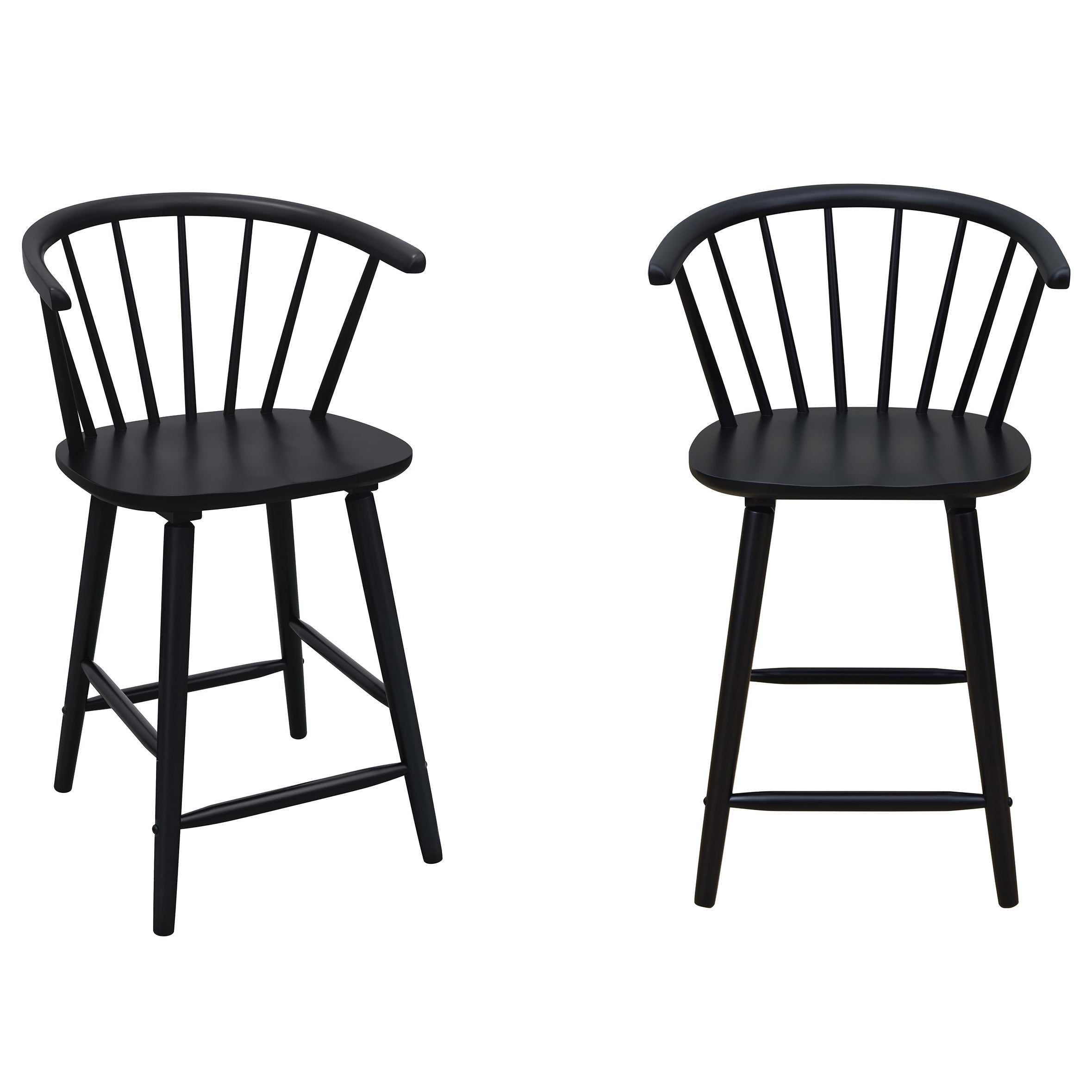 Spindle Back Wooden Counter Height Stool, Set of 2