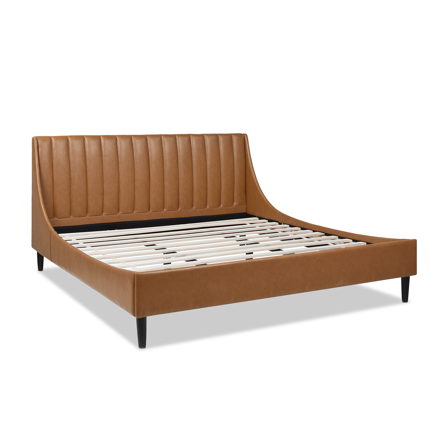 Asphodel Upholstered Platform Bed with Channel Tufted Headboard