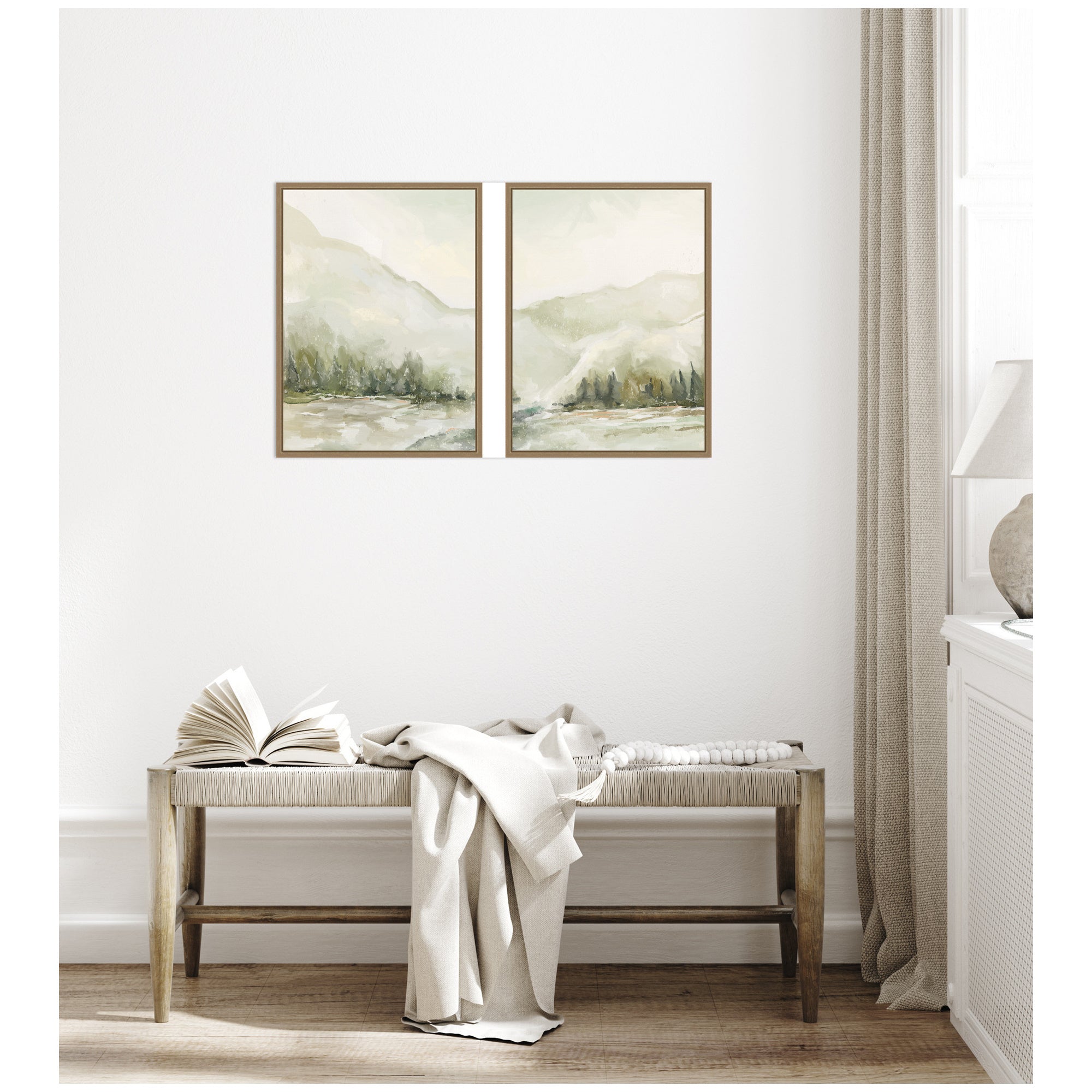Winter Landscape No. 6 2 Piece Framed Canvas Wall Art Set by Annie Quigley