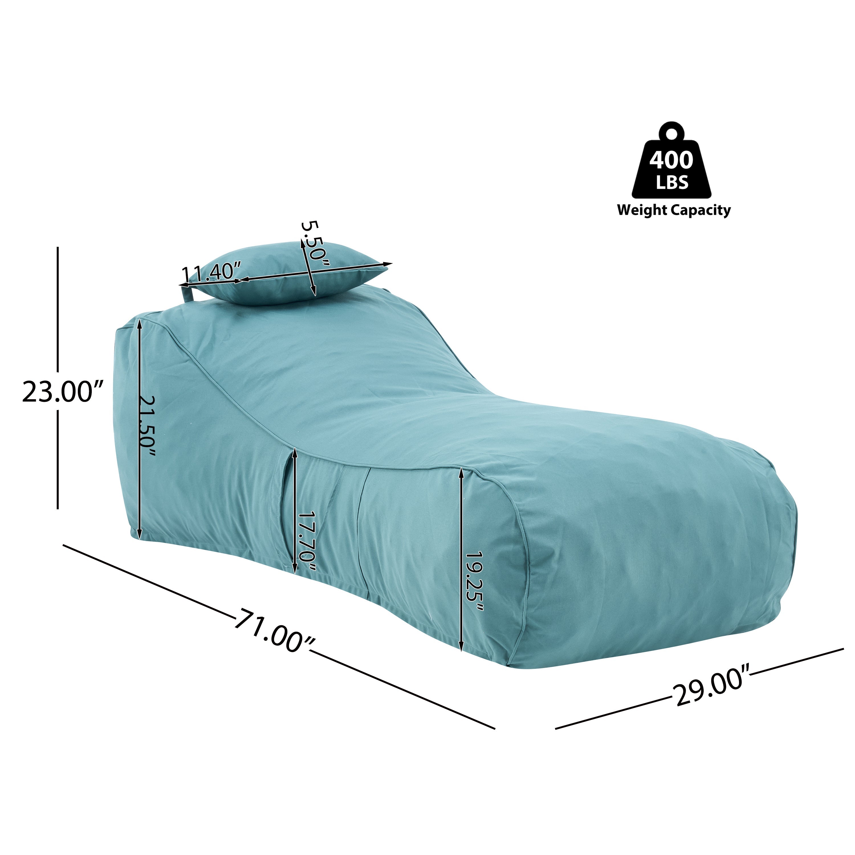 Lemoore Outdoor Patio Bean Bag Lounger