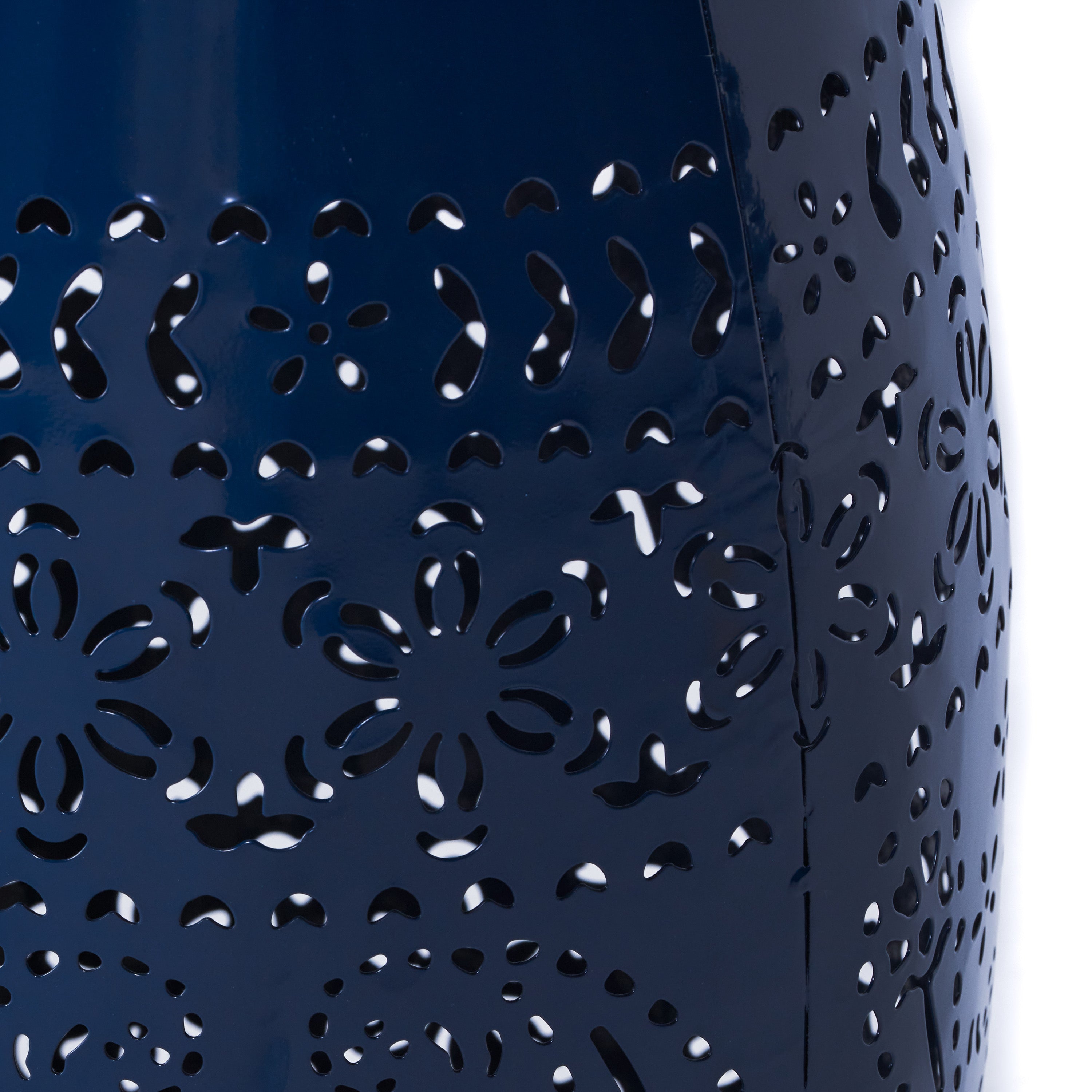 Ruby Outdoor Metal Lace Cutout Accent Table