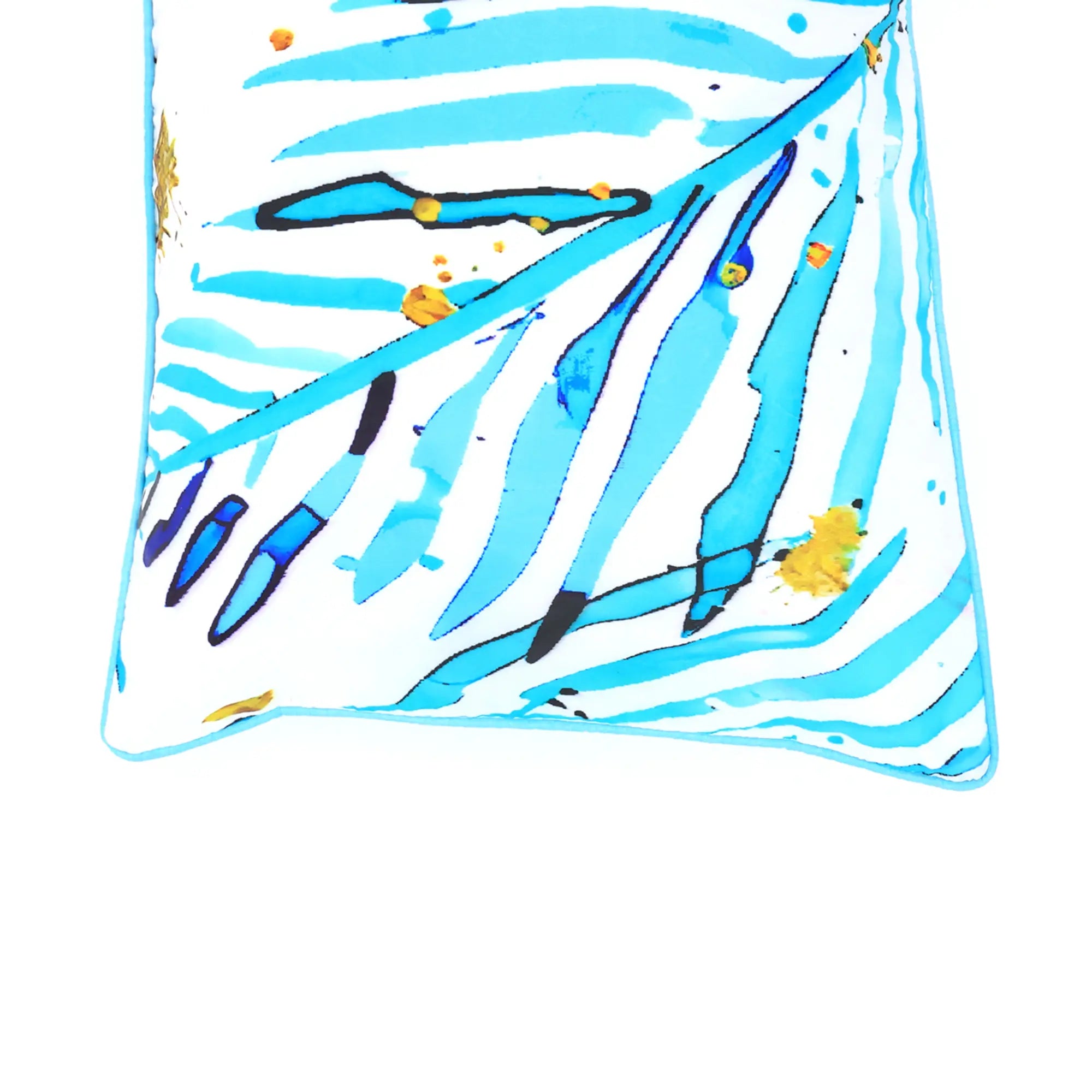 Coastal Breeze Leaf Printed Indoor/Outdoor Pillow