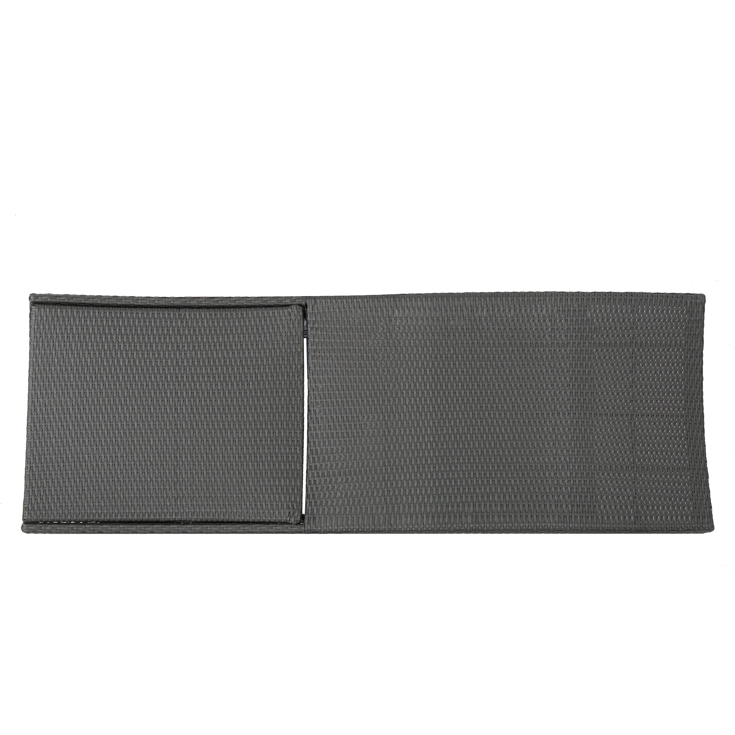 Salem Faux Wicker Chaise Lounge, Gray