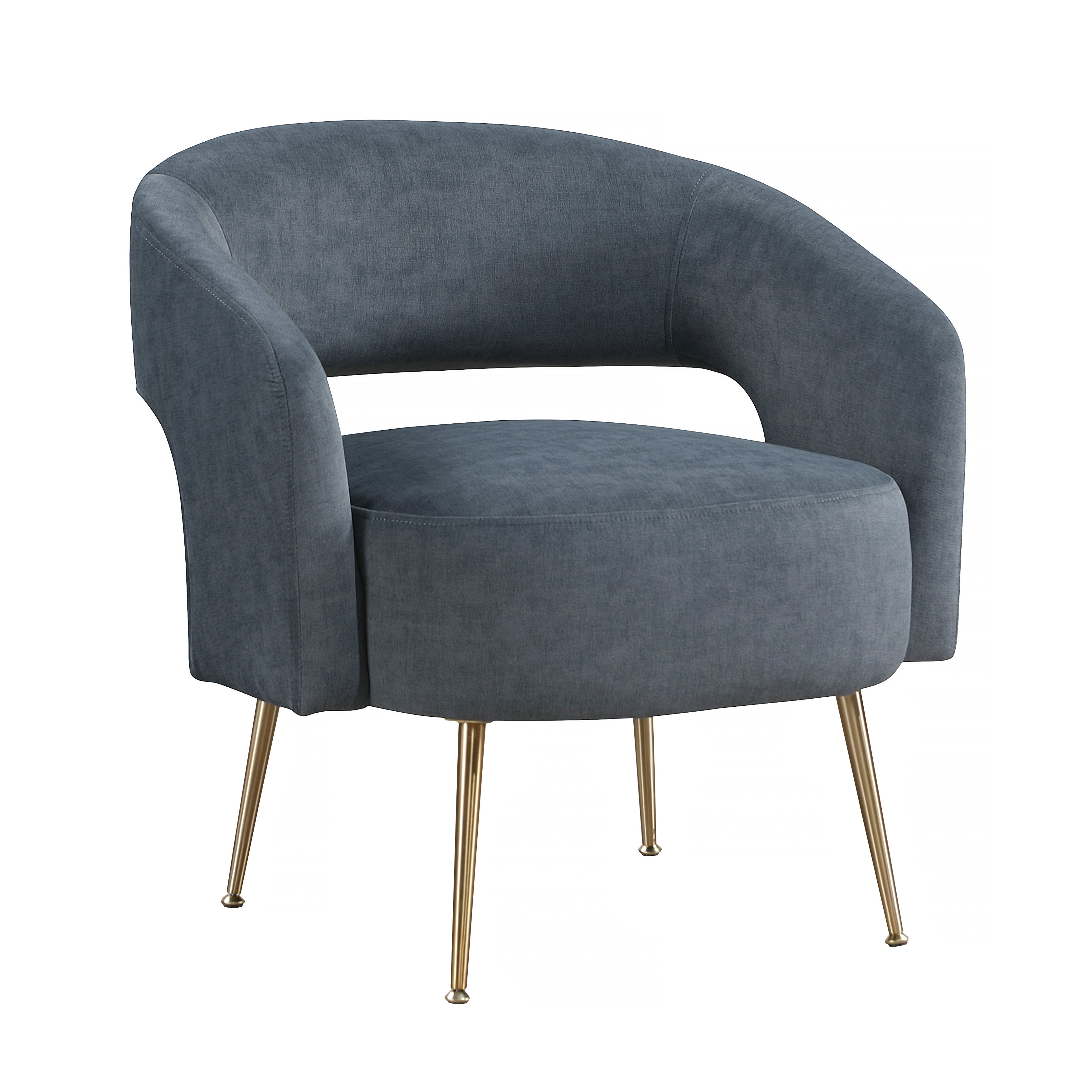 Modern Dark Green Soft Velvet Accent Chair Plush Foam Comfort Upholstery Gold Finish Legs Luxurious Living Room Furniture 1pc