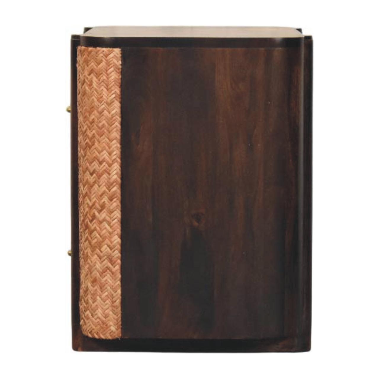 Solid Wood Havana Canefront Nightstand
