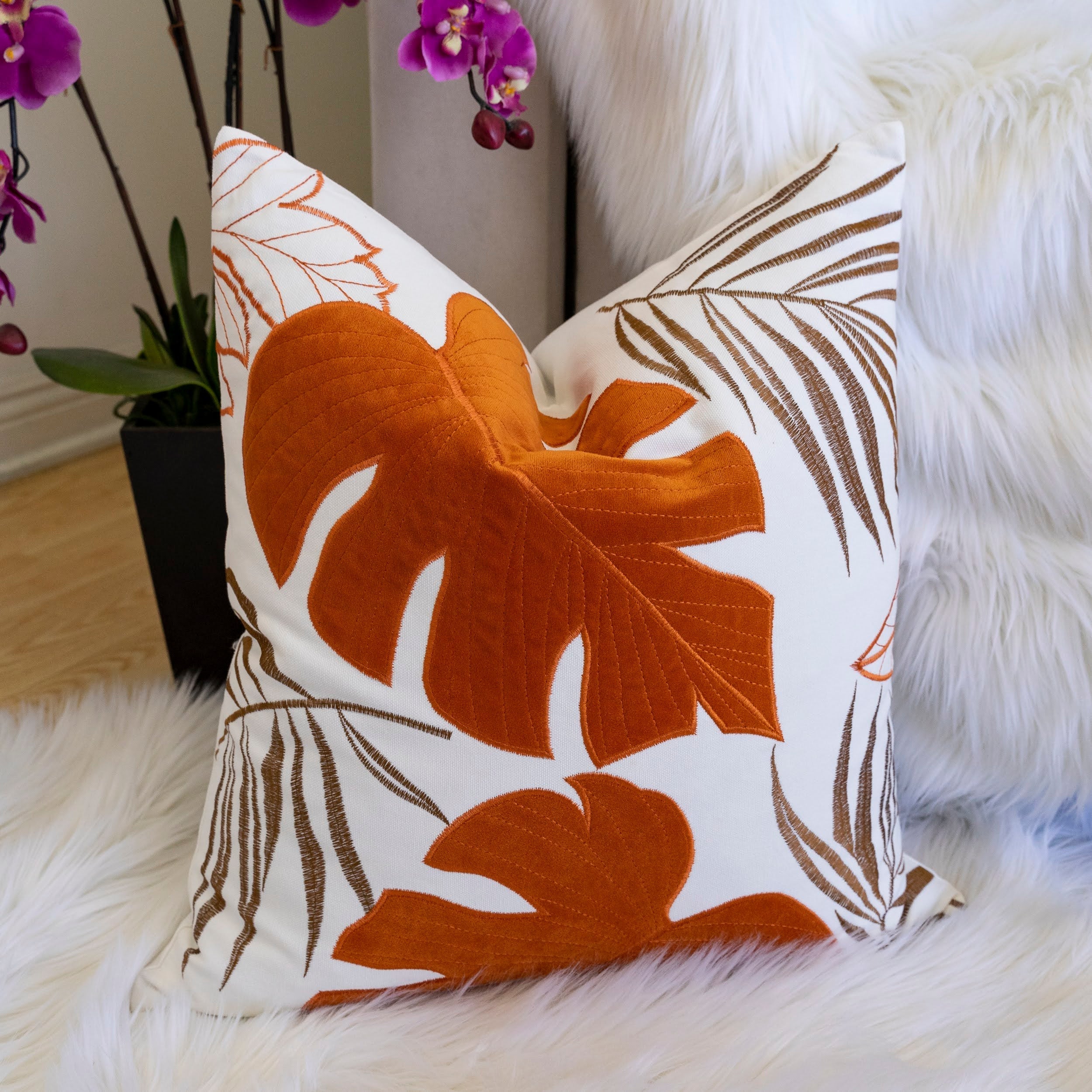 Monstera 20x20 Outdoor Throw Pillow