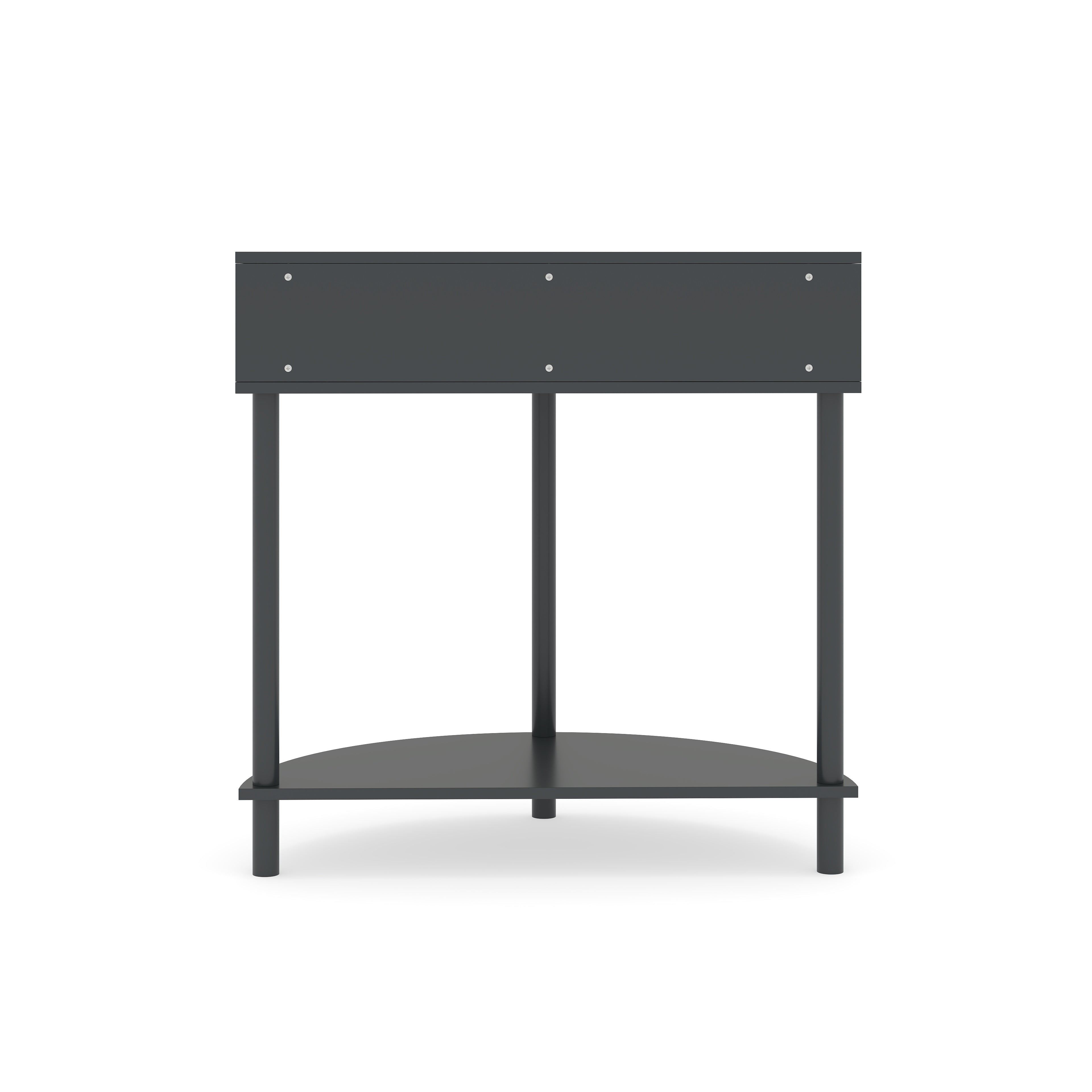 Artisan-Crafted Wave-Pattern Demi-Lune Console Table