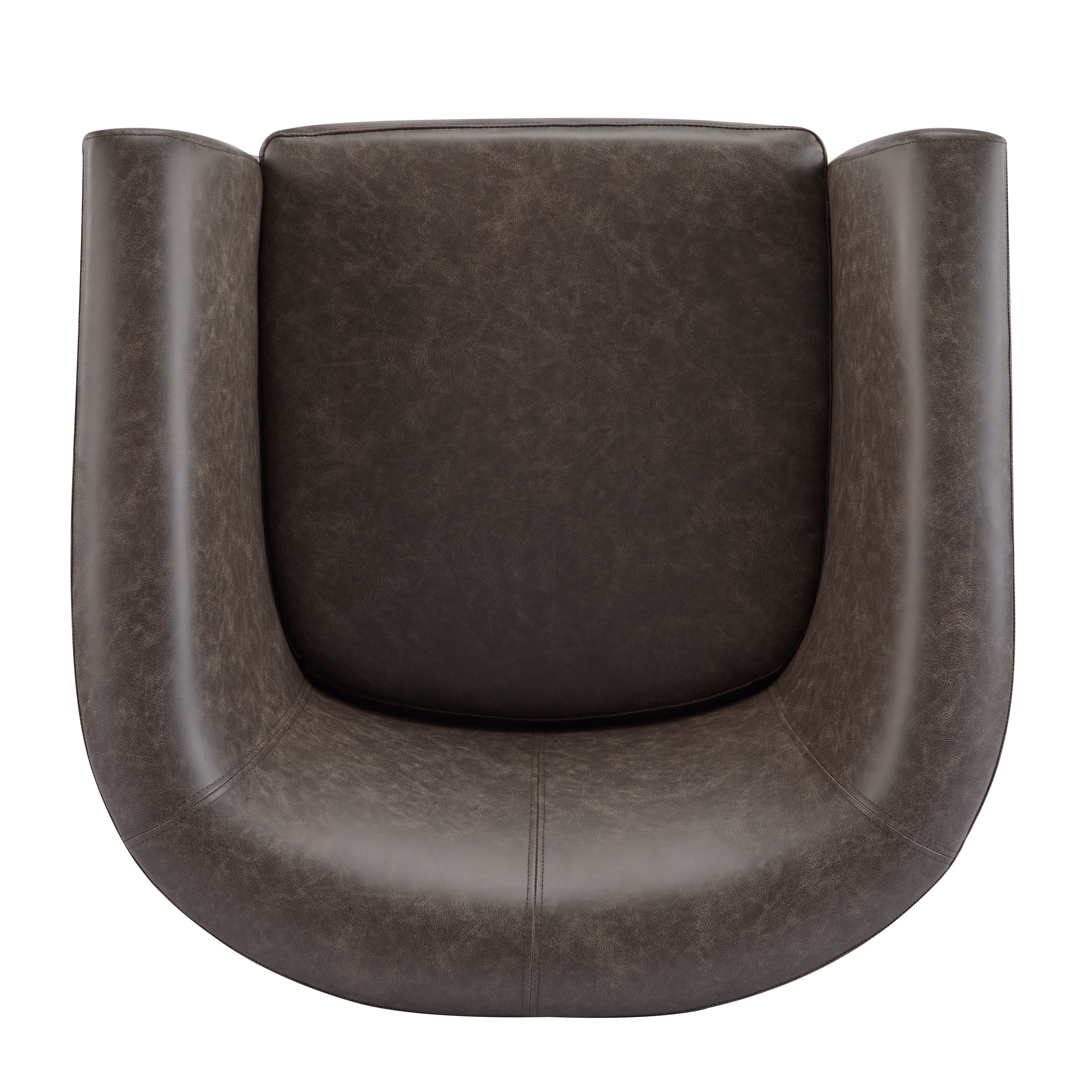 Wilmore Faux Leather Swivel Barrel Chair