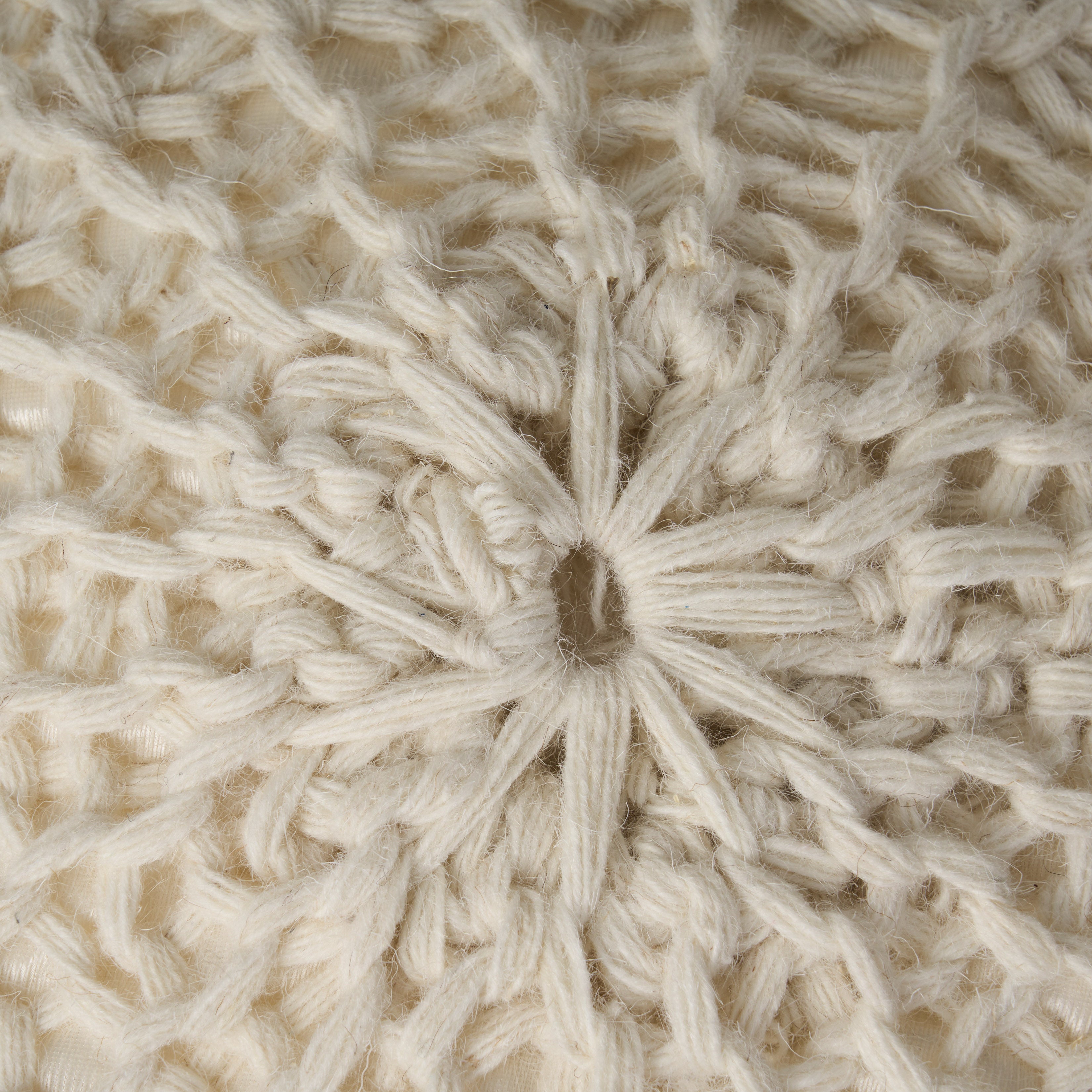 20" x 20" Round Wool Pouf