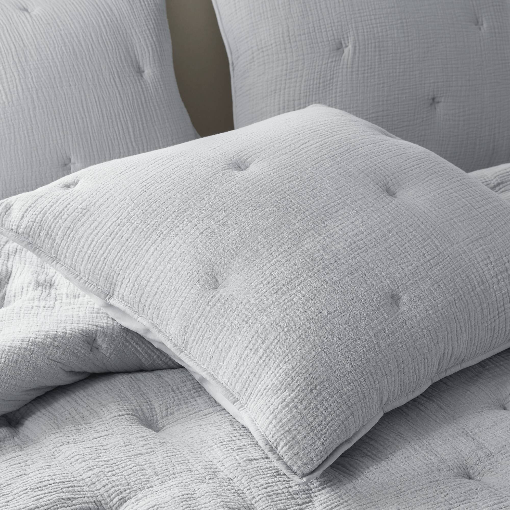 Cotton Gauze Embroidered Euro Sham