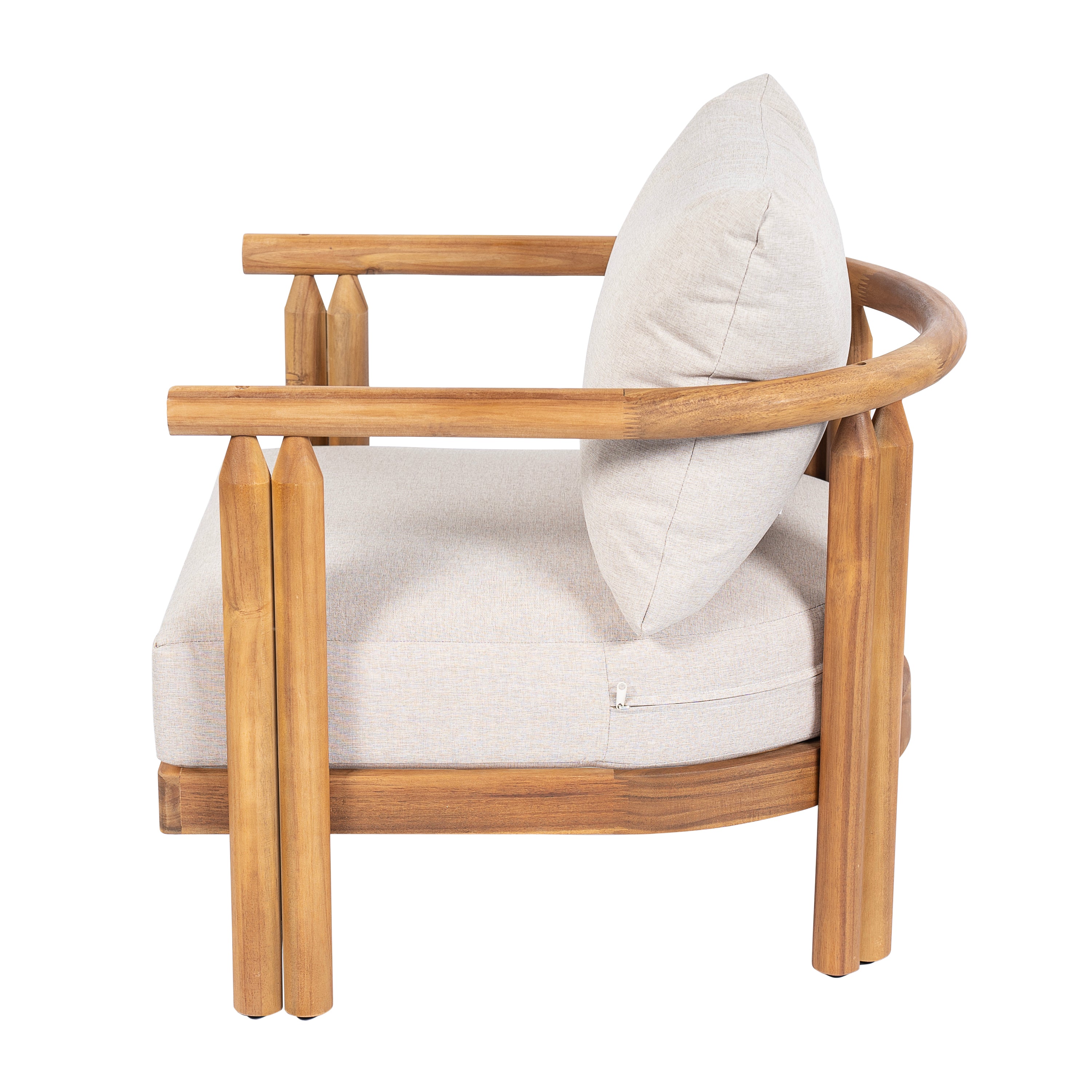 Cove Outdoor Acacia Wood 3pcs Chat Set