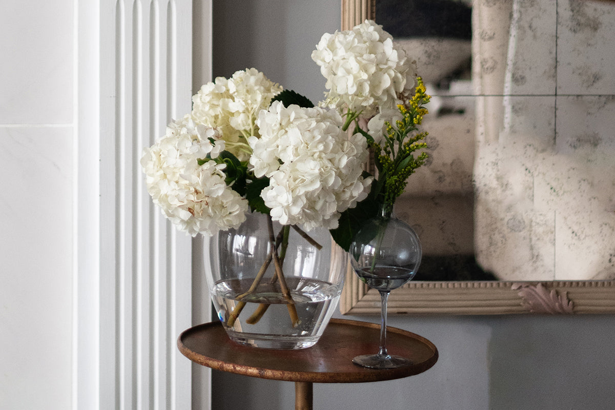 Glass Amphora Flower Vase, Clear
