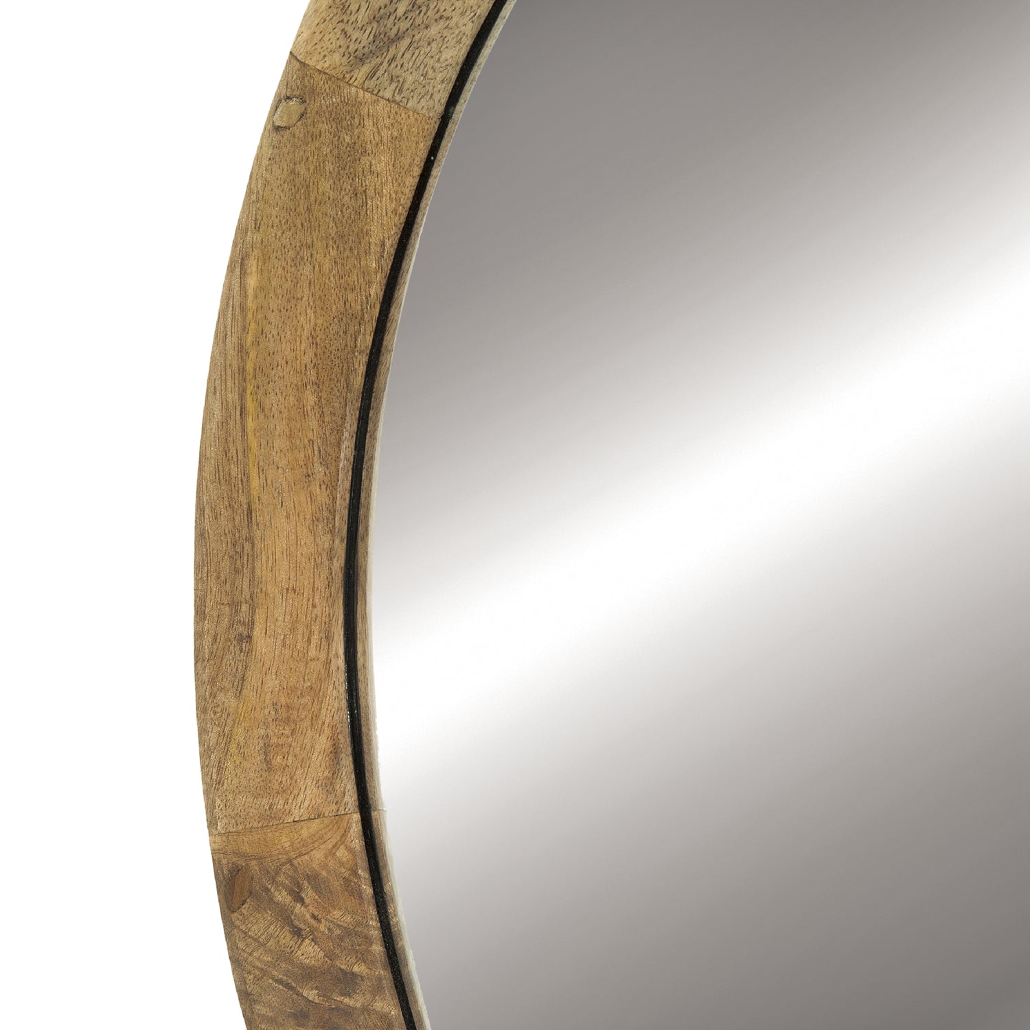 Wood Wall Mirror with Wood Frame