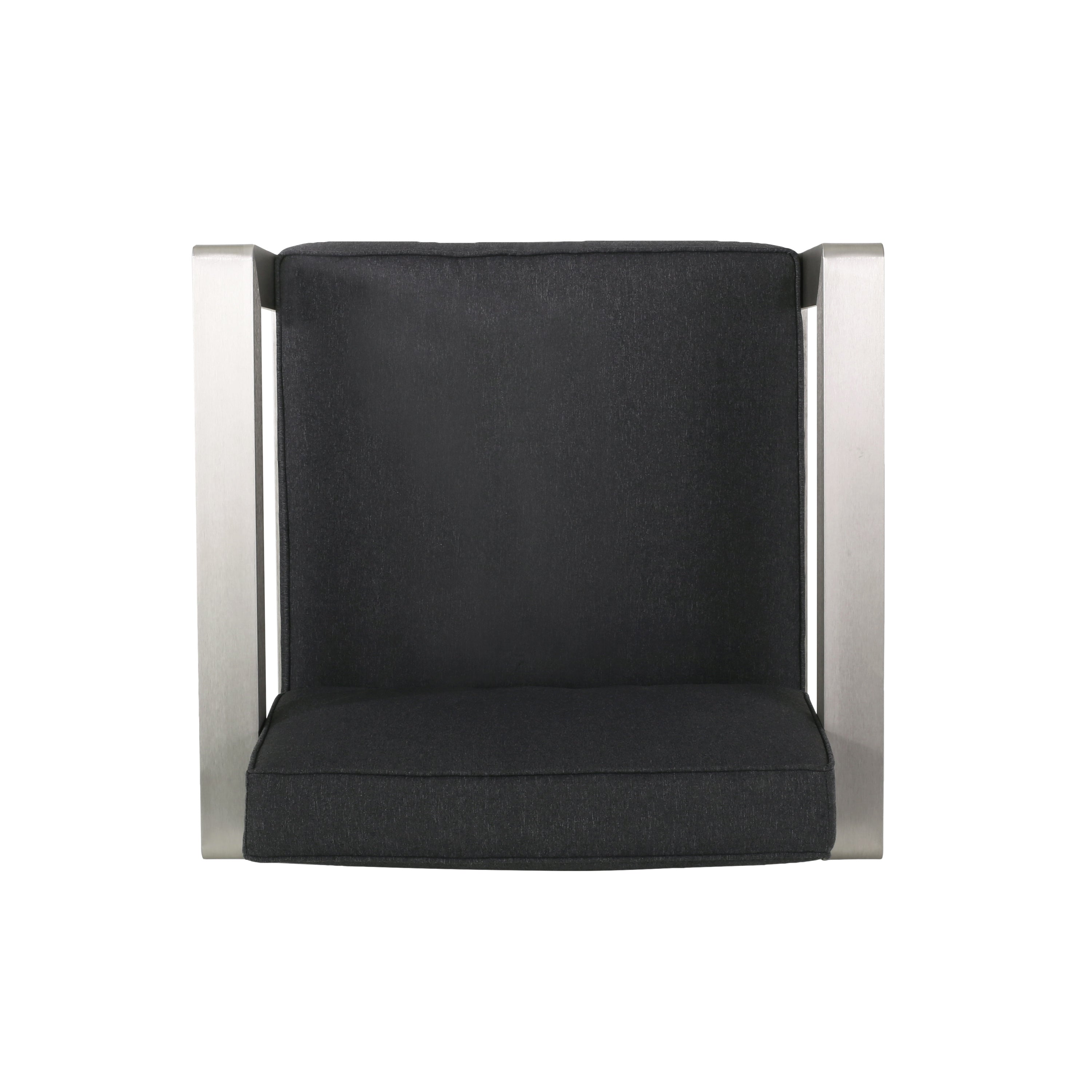 Rutile Outdoor Club Chair with Aluminum Frame and Open Back