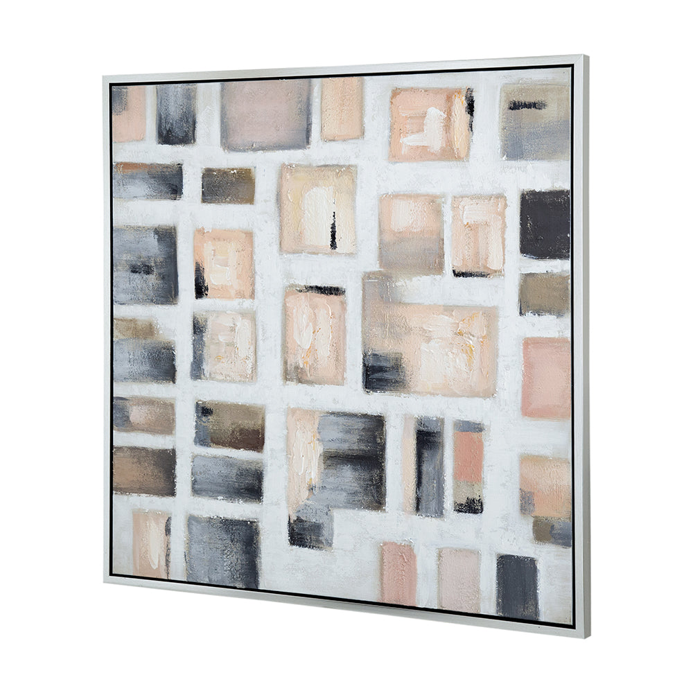 39.4x39.4' Cornerstone Framed Hand-painted Wall Art