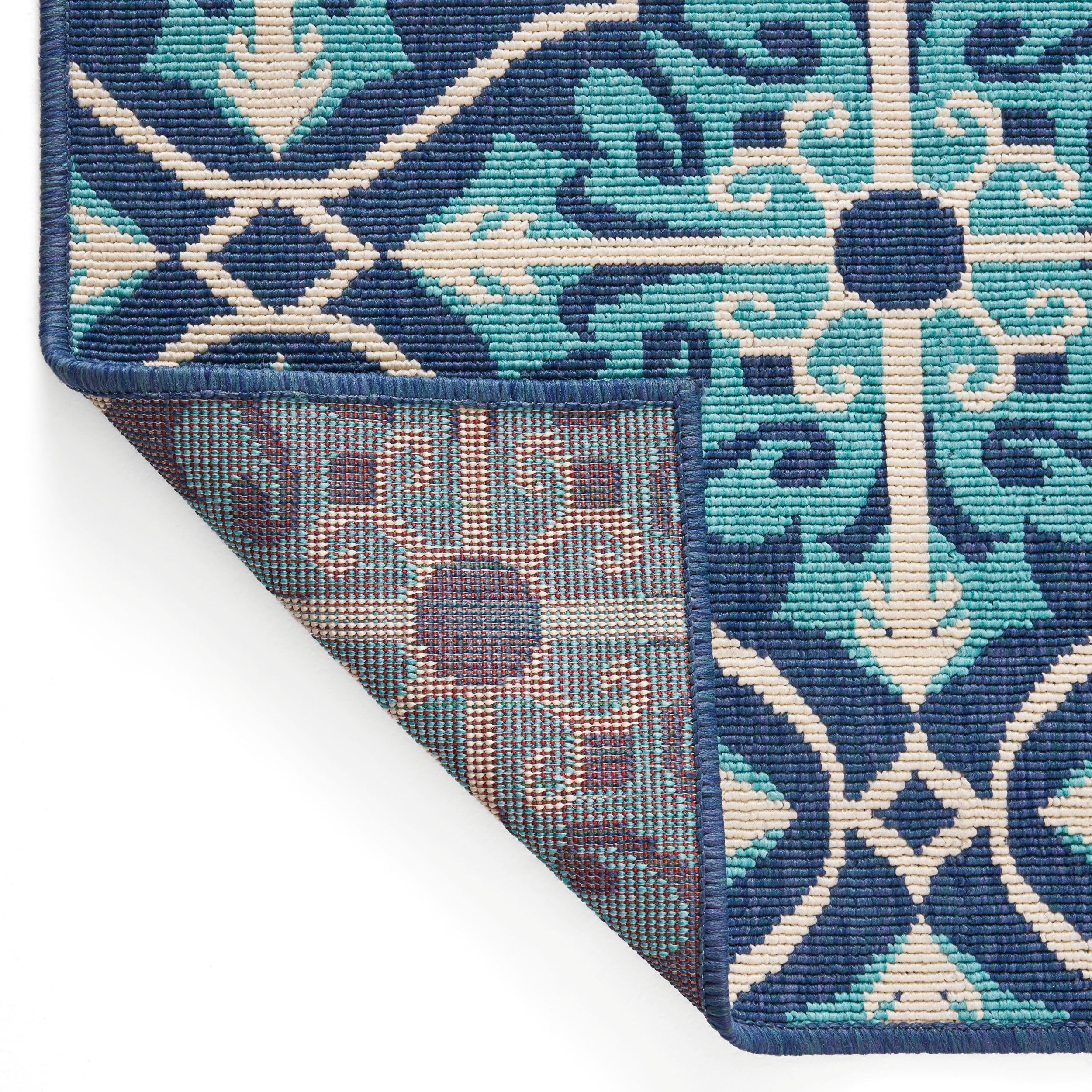 Realized Outdoor Rug with Rectangle Shape and Trellis Pattern