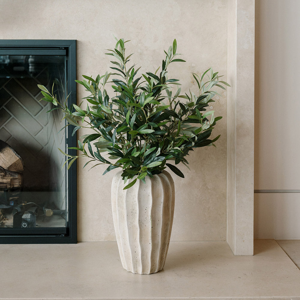 Faux Olive Arrangement in Vase, 30 in