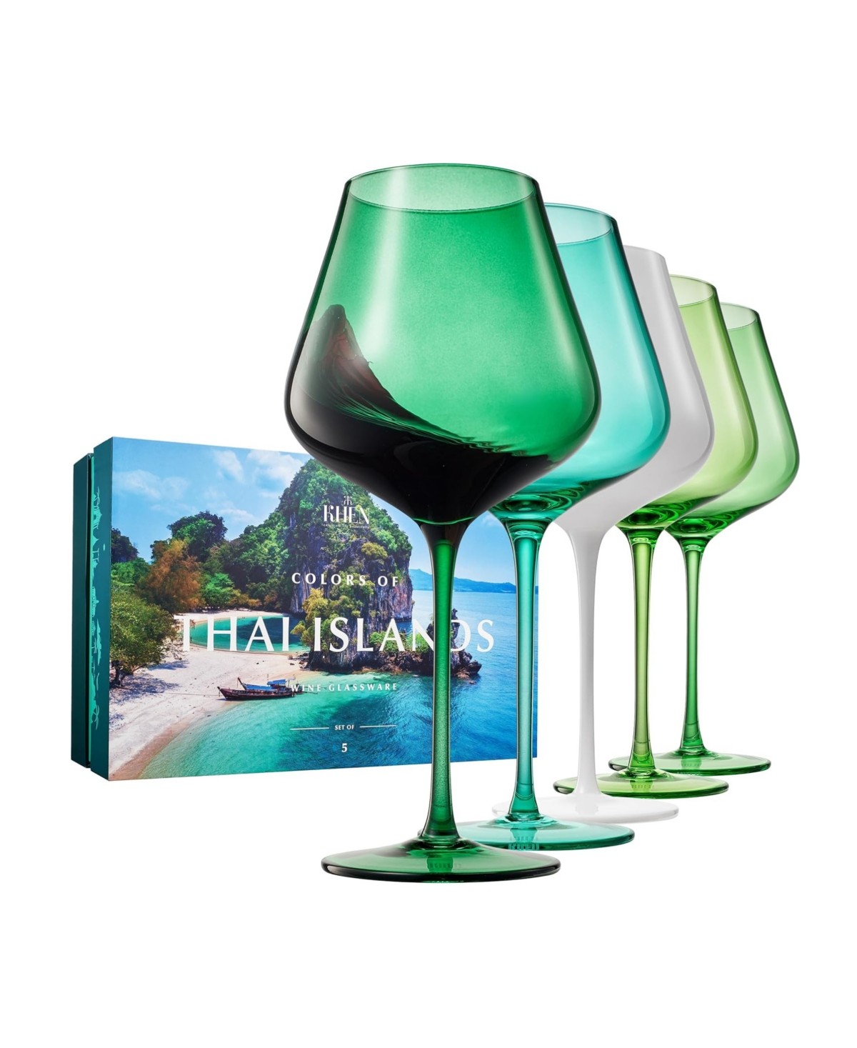 Thai Island Wine Glasses Set of 5