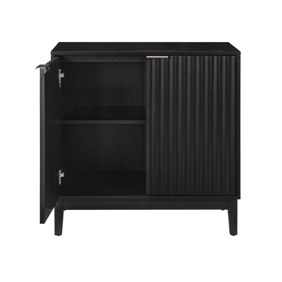 2-Door Fluted Storage Cabinet with Legs