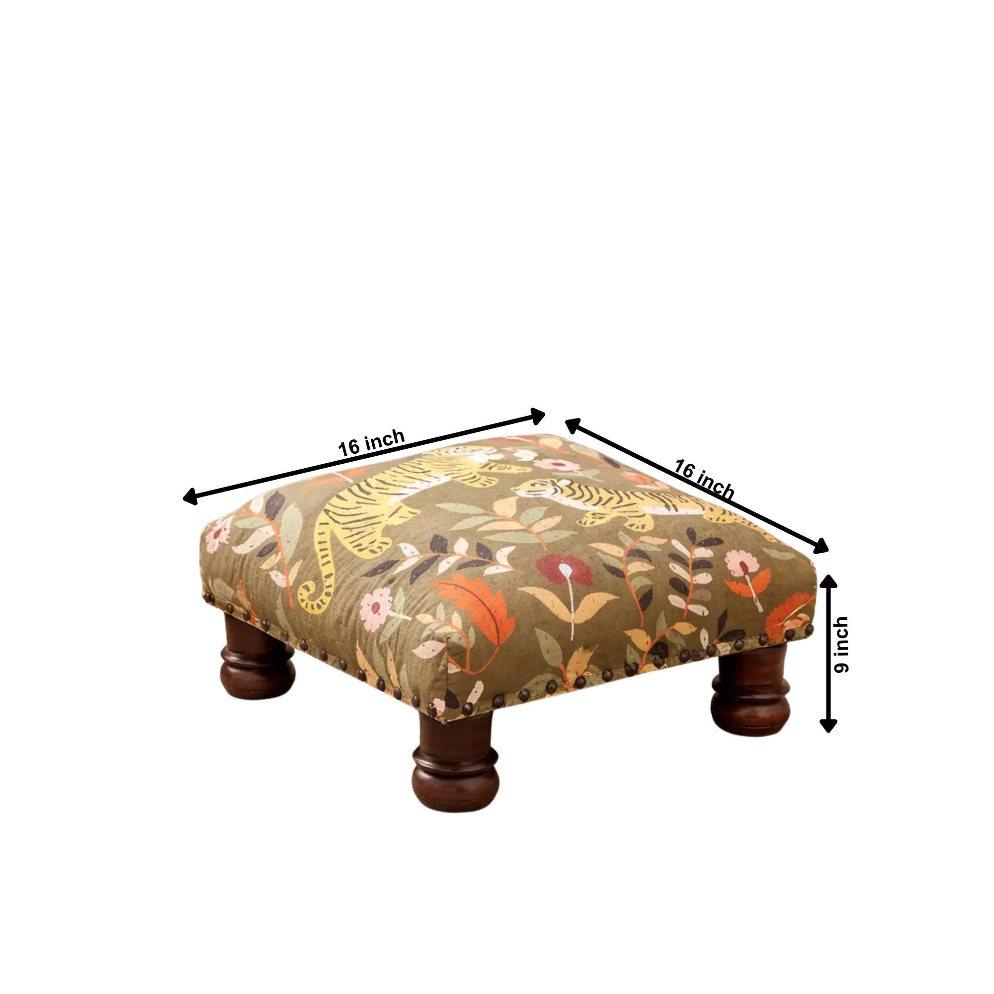 Botanical Tiger Foot Stool
