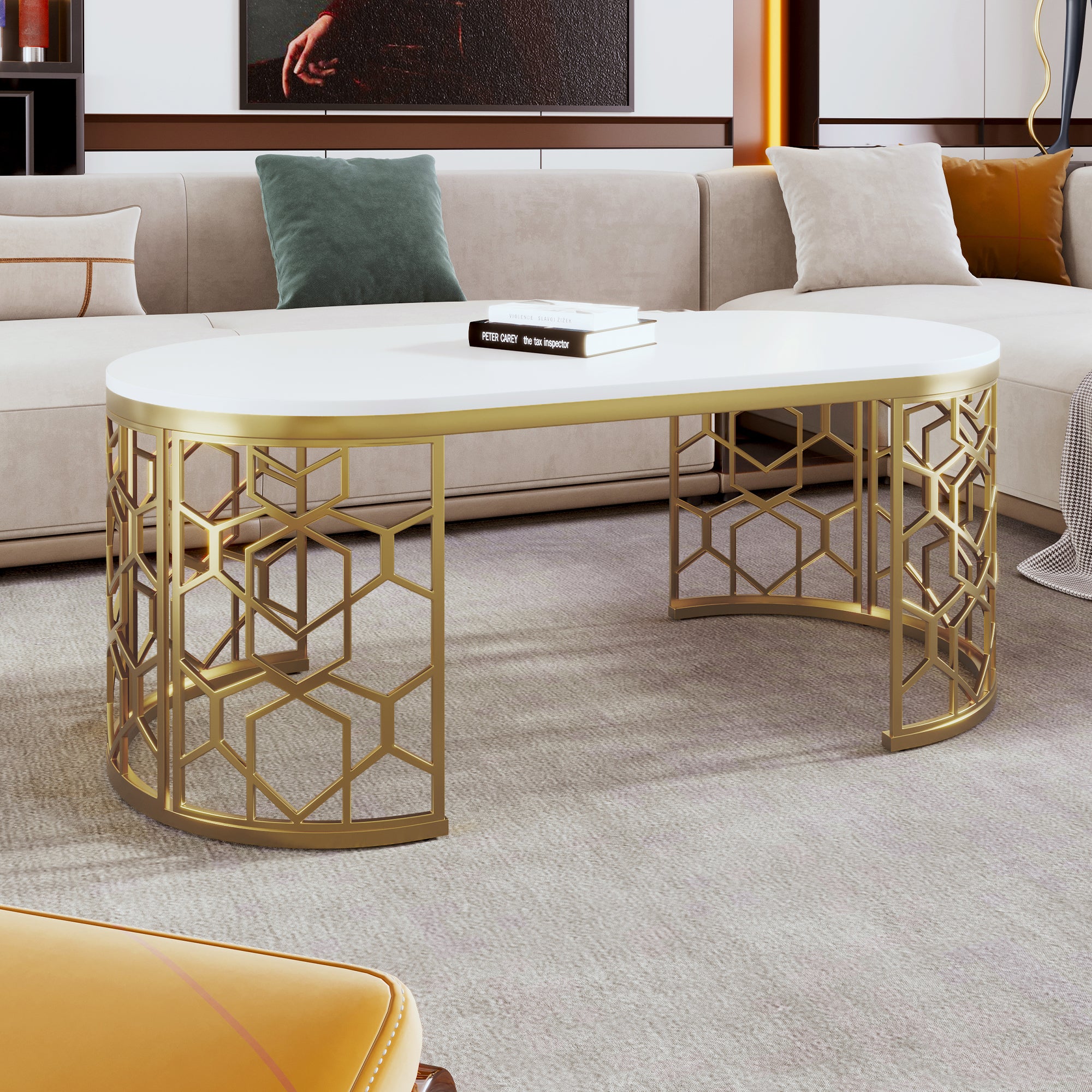 Modern Oval Coffee Table