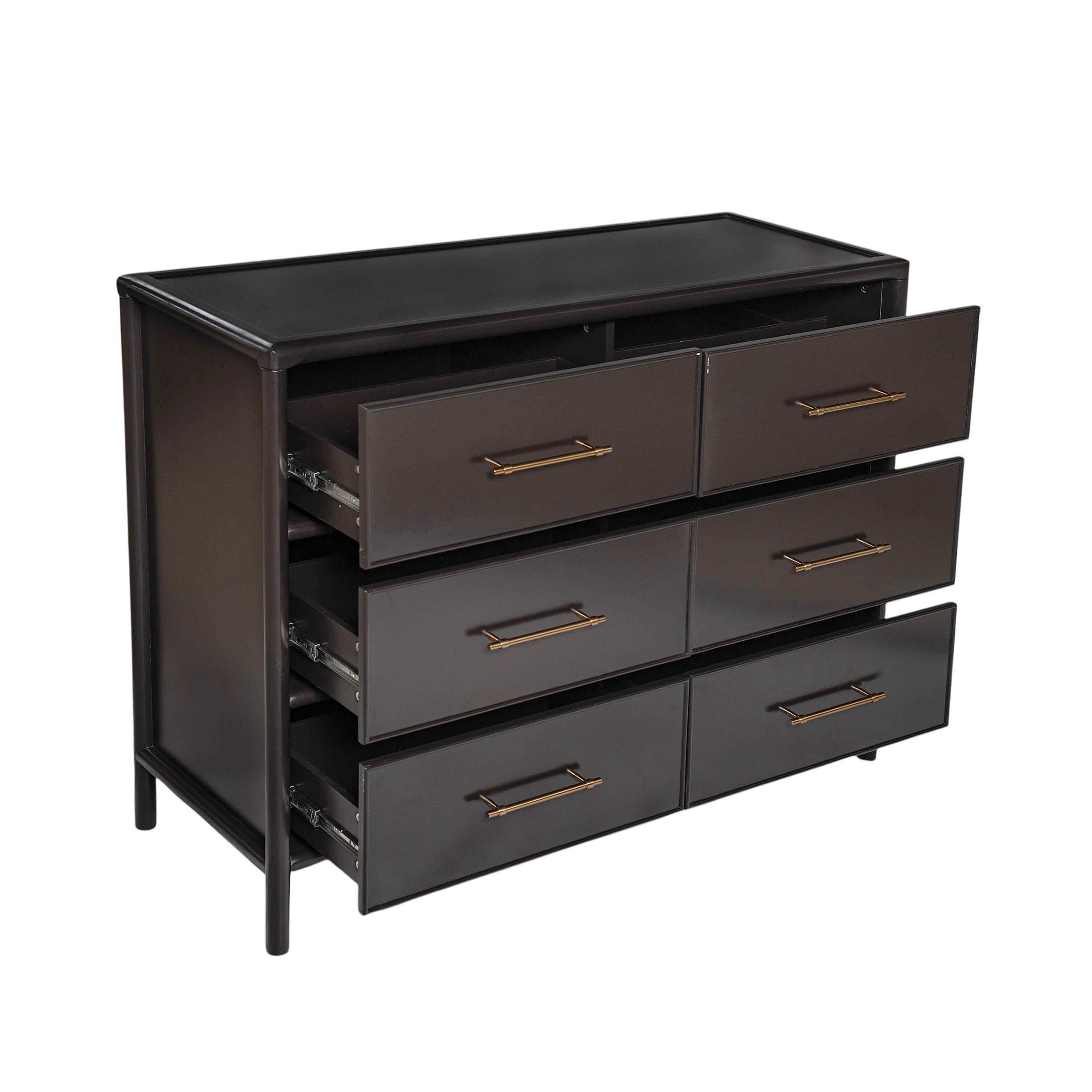 Mid-Century Modern 6-Drawer Storage Drawers